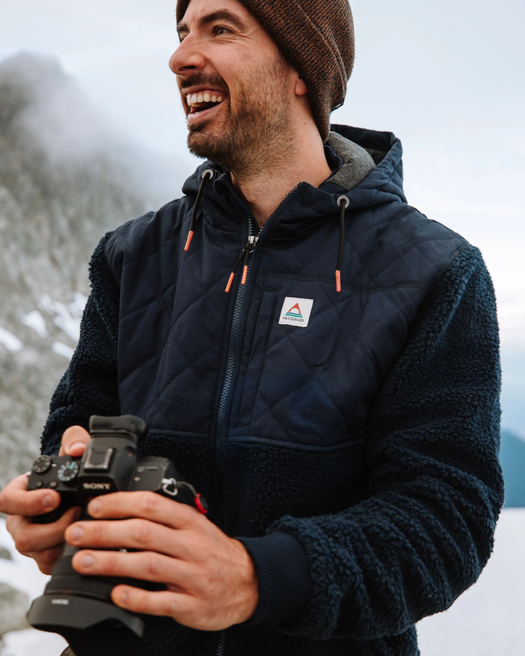 Adventure Recycled Deep-Pile Sherpa Fleece - Rich Navy - Lifestyle