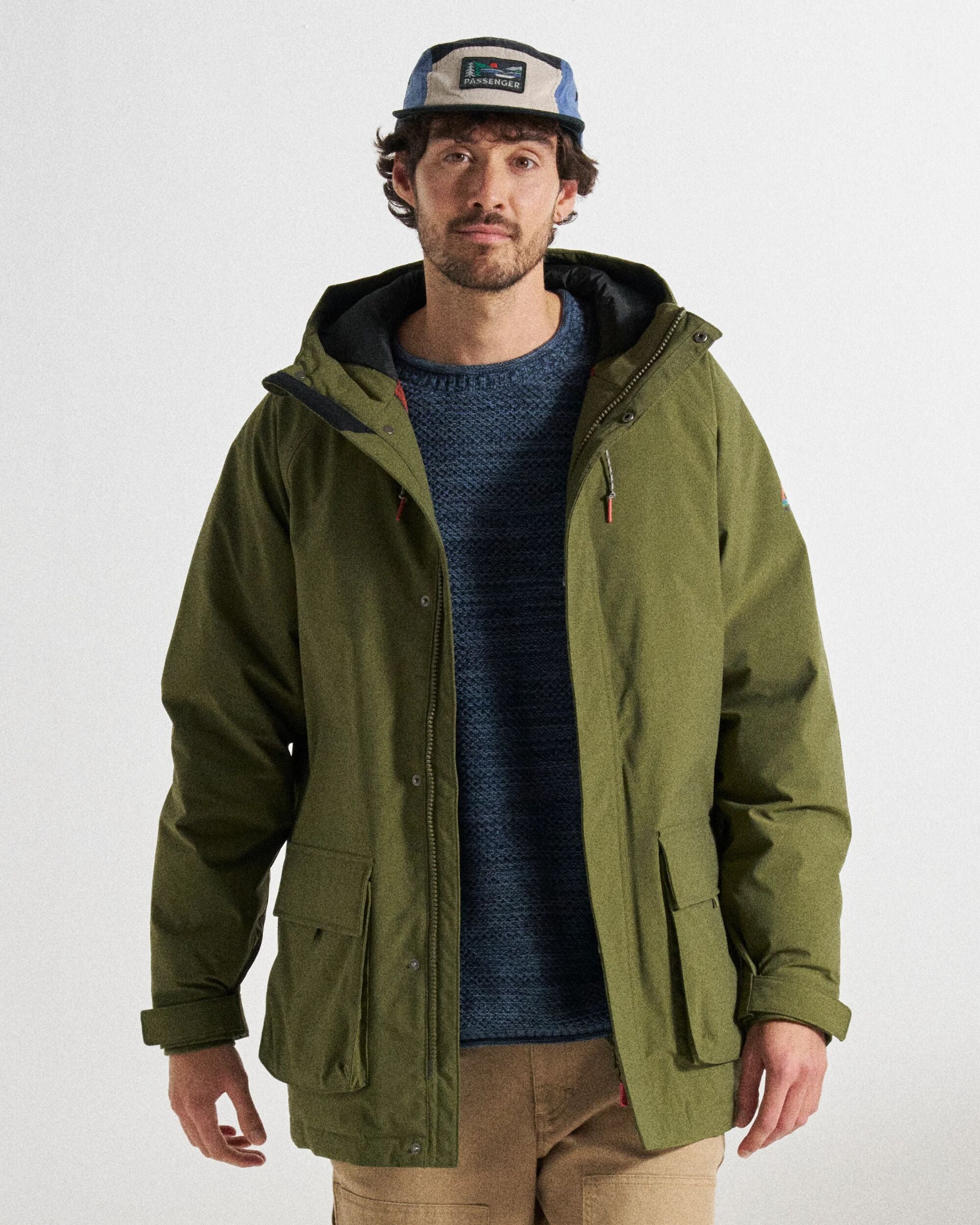 Baltic Recycled Insulated Parka - Khaki - Studio Model