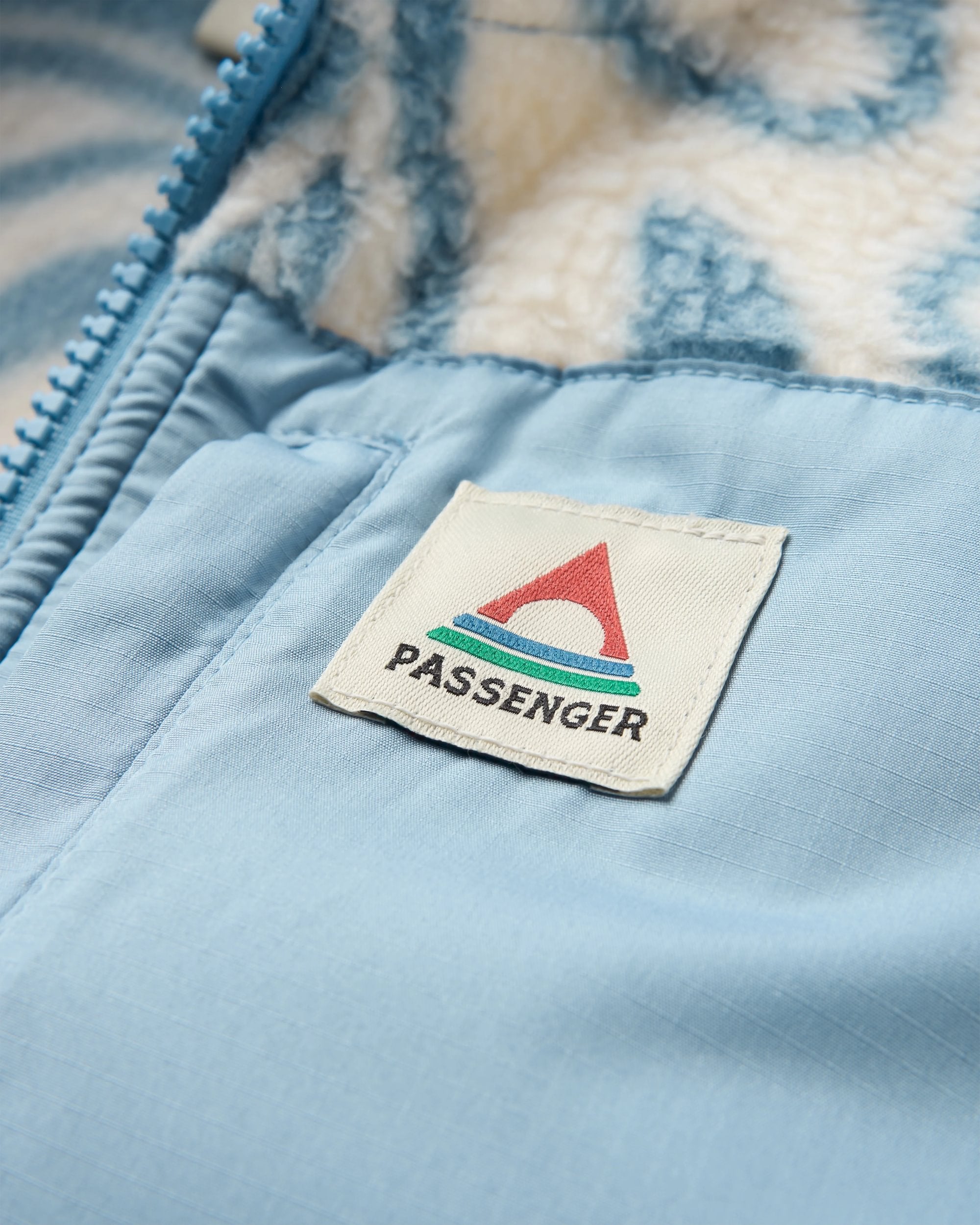 Fairbanks Recycled Sherpa Gilet - Strata Swirl Birch - Flatlay