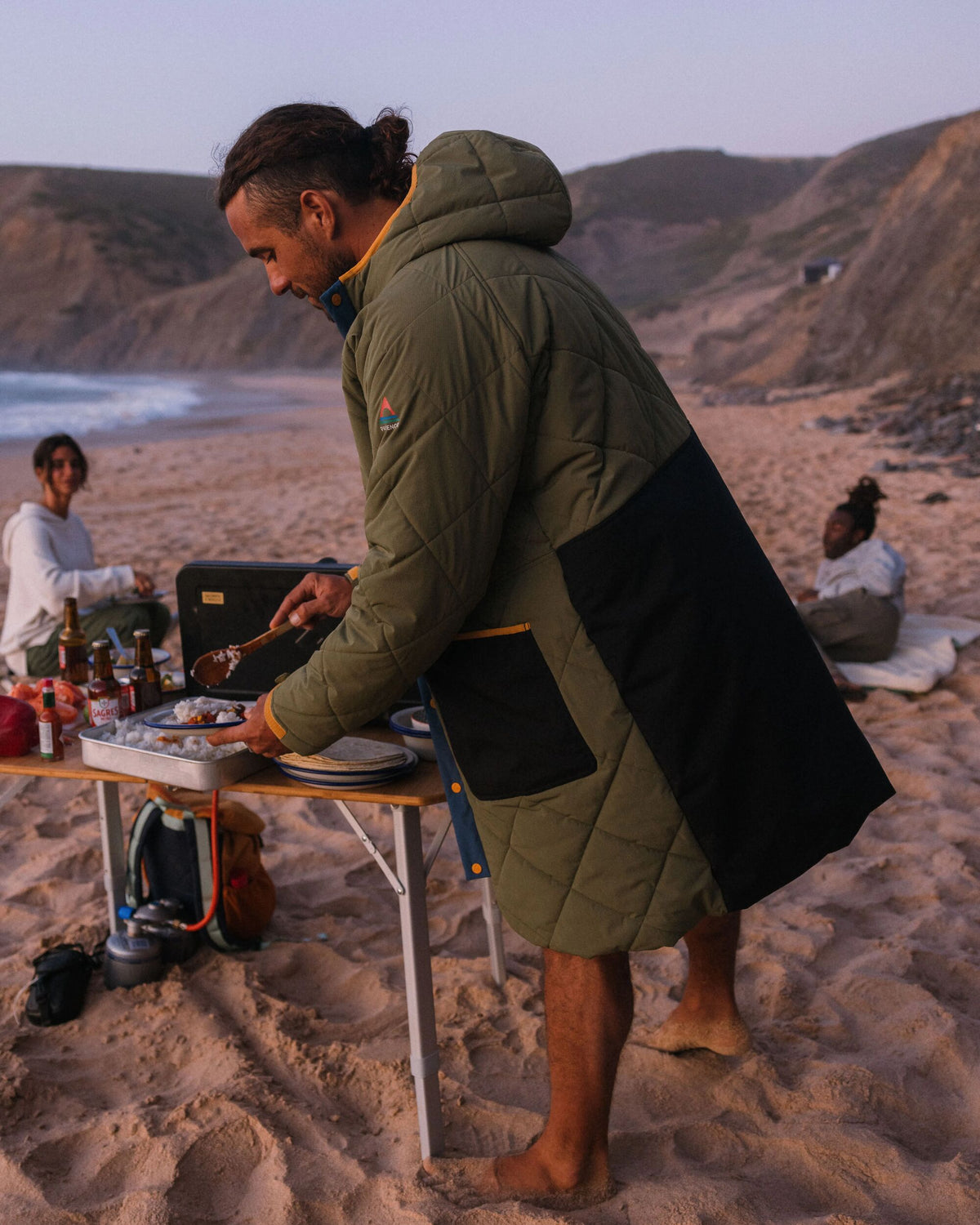 Campscape Fleece Lined Parka - Black/Khaki - Lifestyle - Male