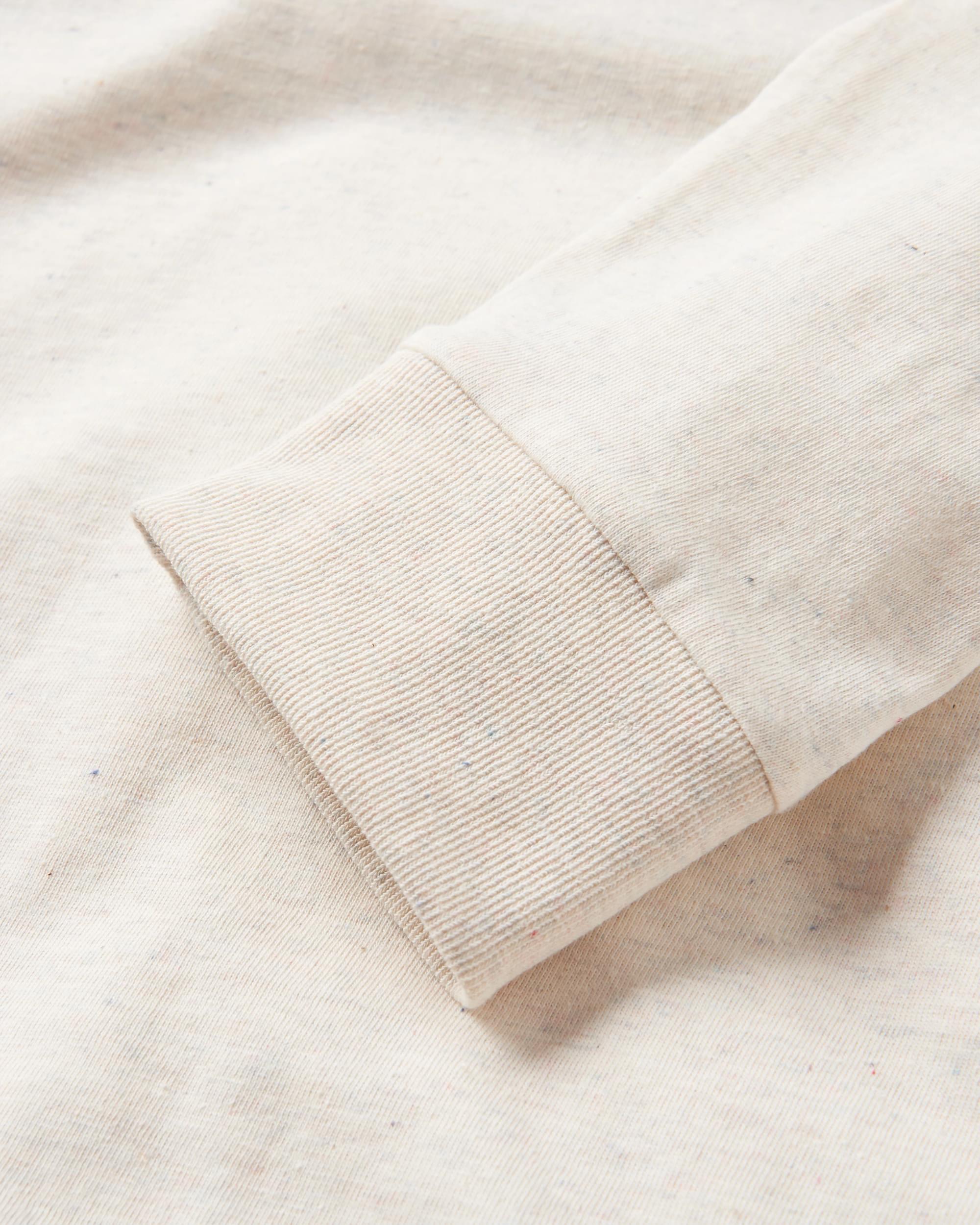 Breathe Recycled Cotton LS T-Shirt - Milky Marl - Flatlay