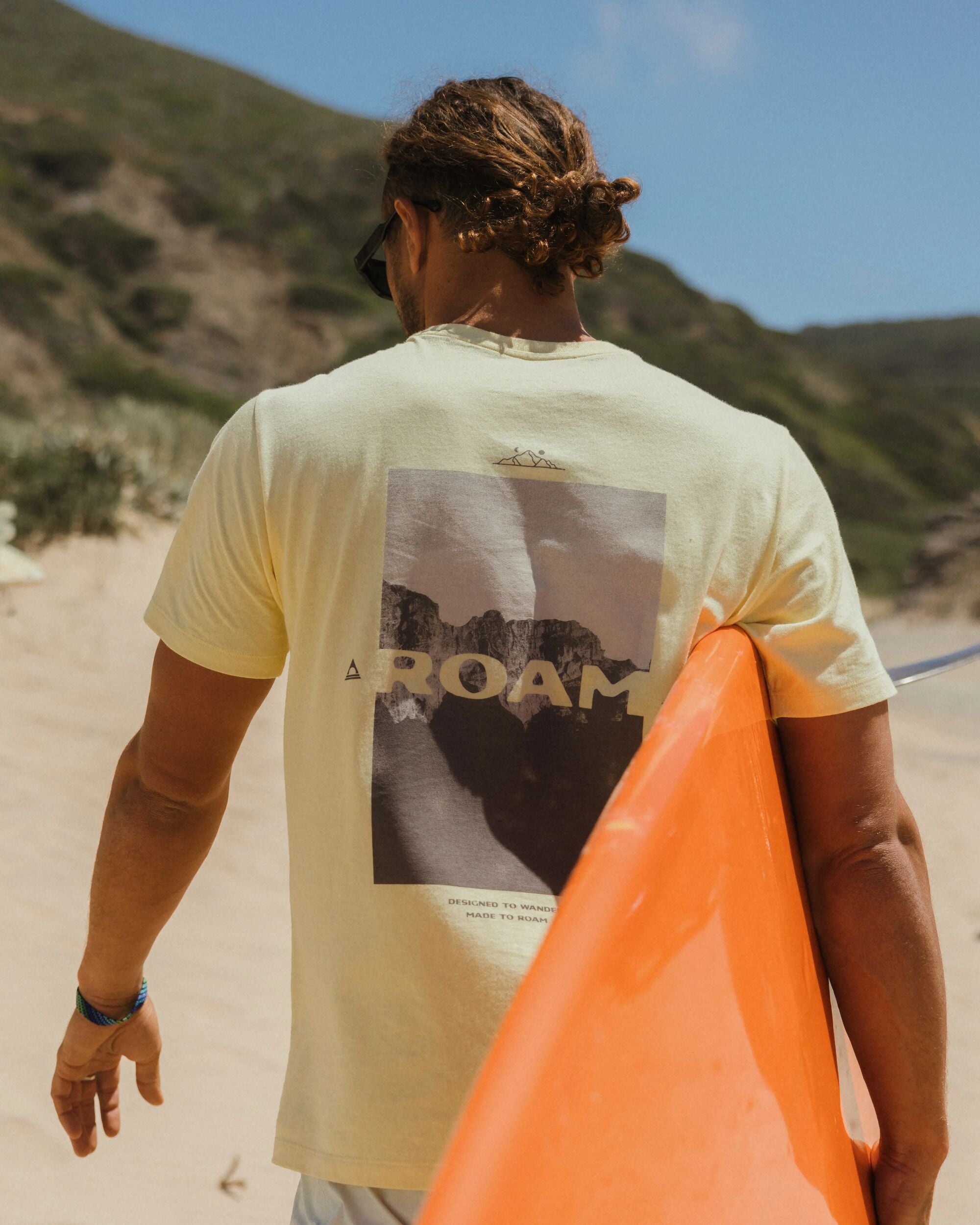 Roam Recycled Cotton T-Shirt - Sunlight - Lifestyle