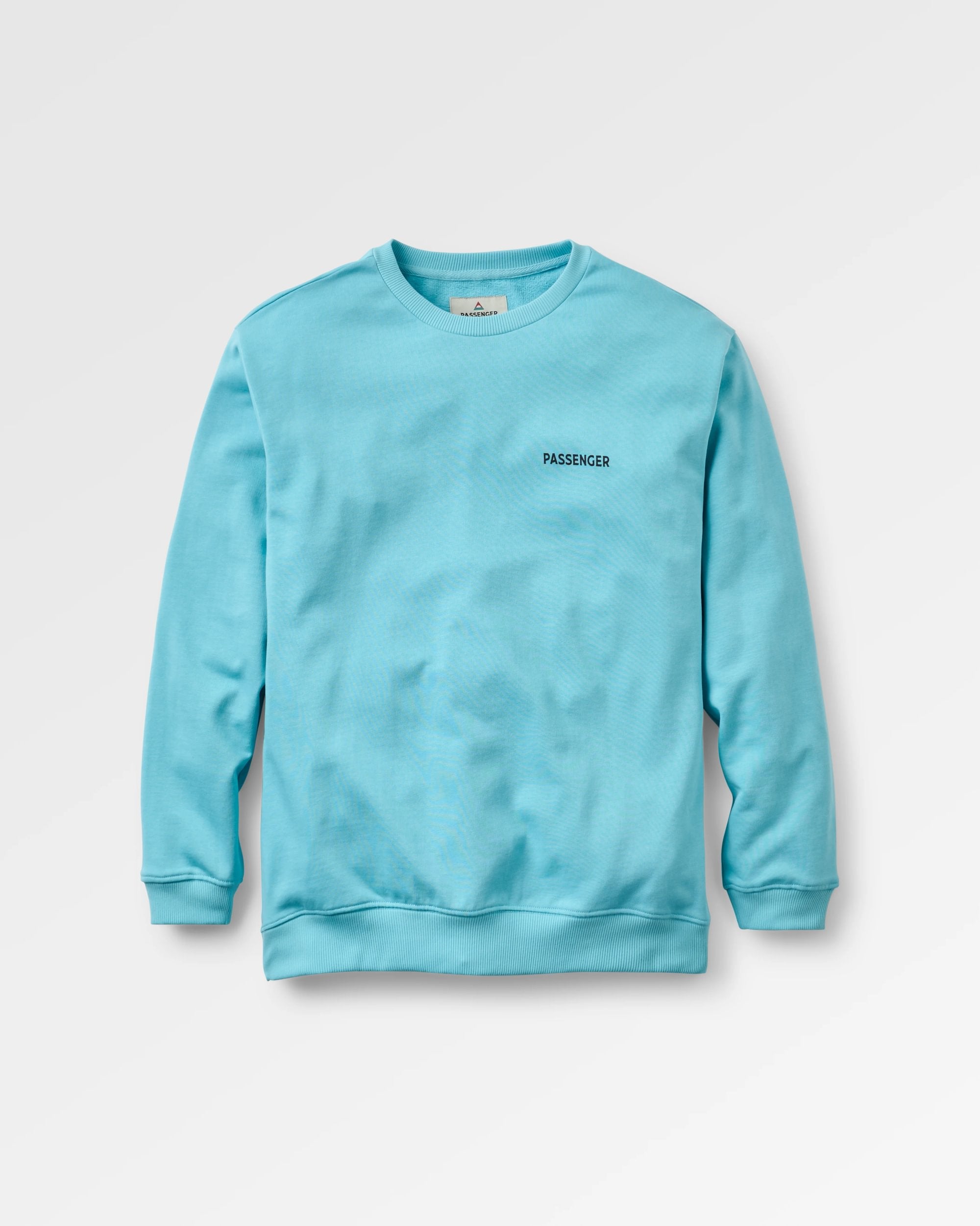 Roamer Women's Recycled Cotton Sweatshirt - Retro Blue - Flatlay