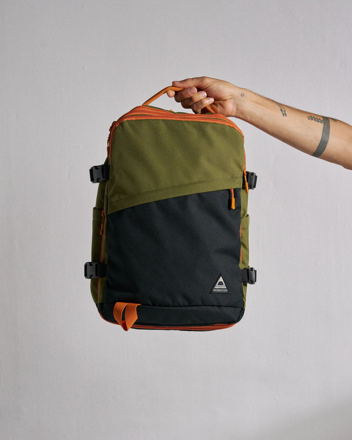 Boondocker Expandable Travel Pack - Black/Khaki - Studio Model