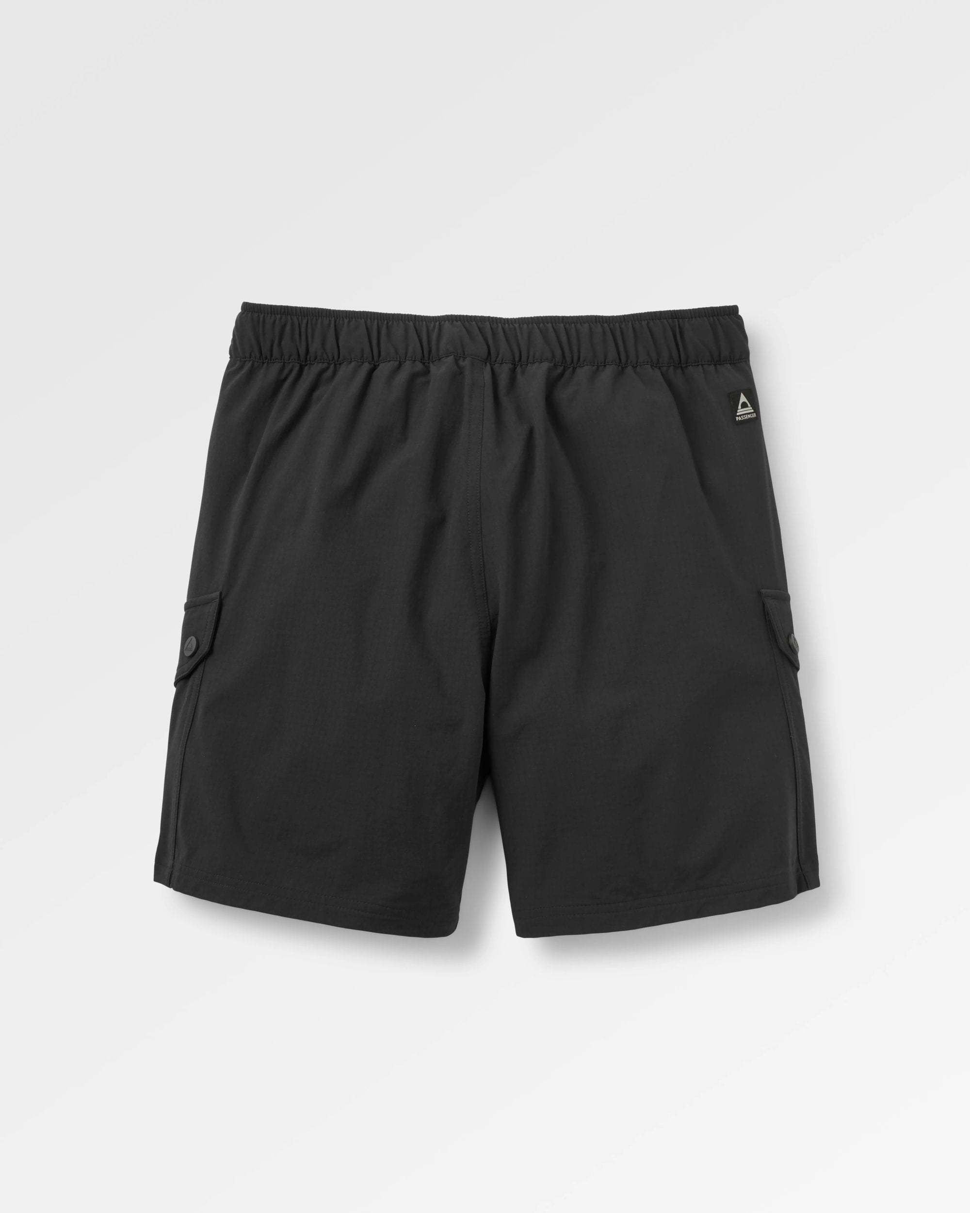 Sandstone Recycled Active Trail Short - Black - Flatlay