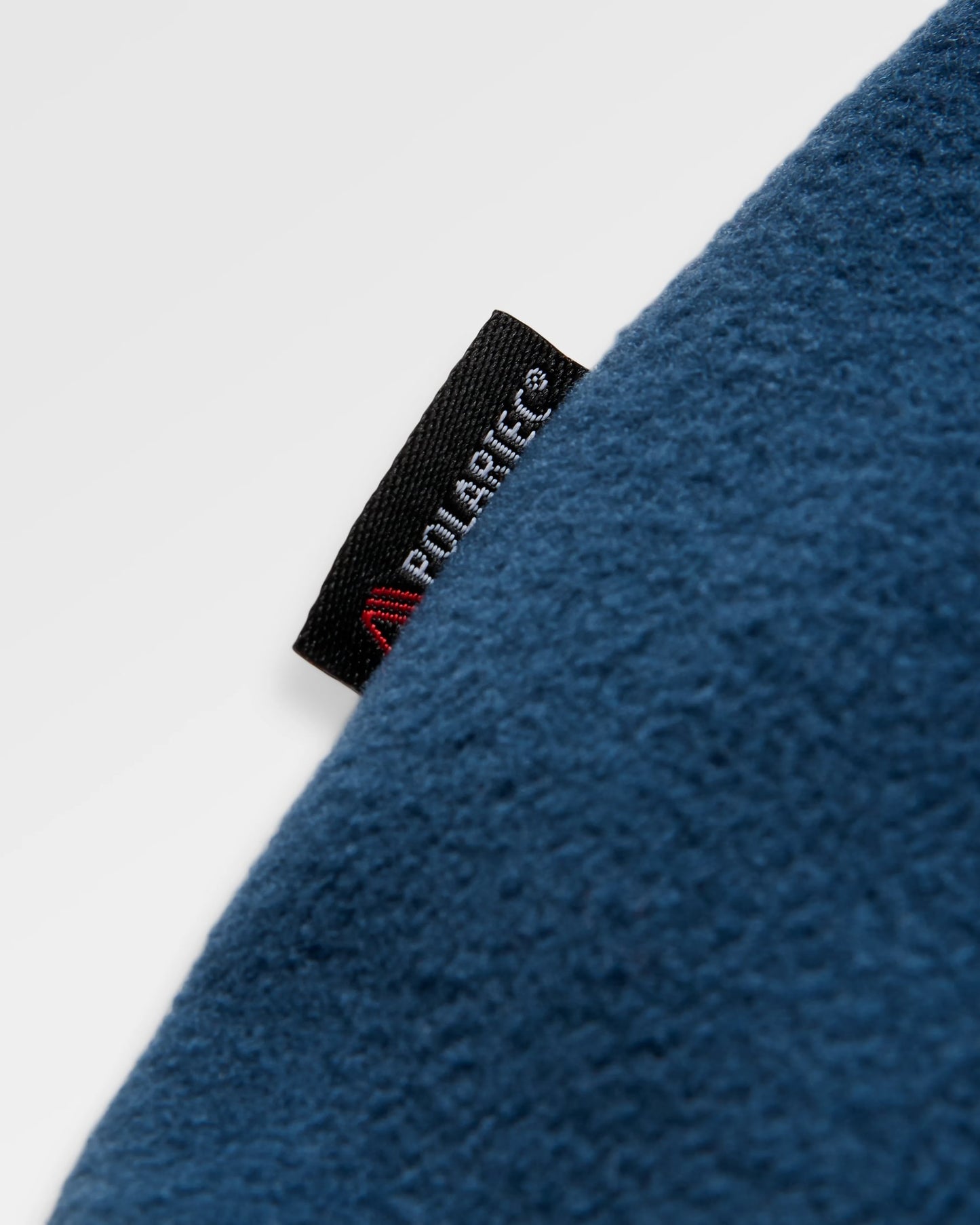 Woodland Hoodless 1/2 Zip Recycled Polartec® Fleece - Rich Navy/Dark Denim - Flatlay