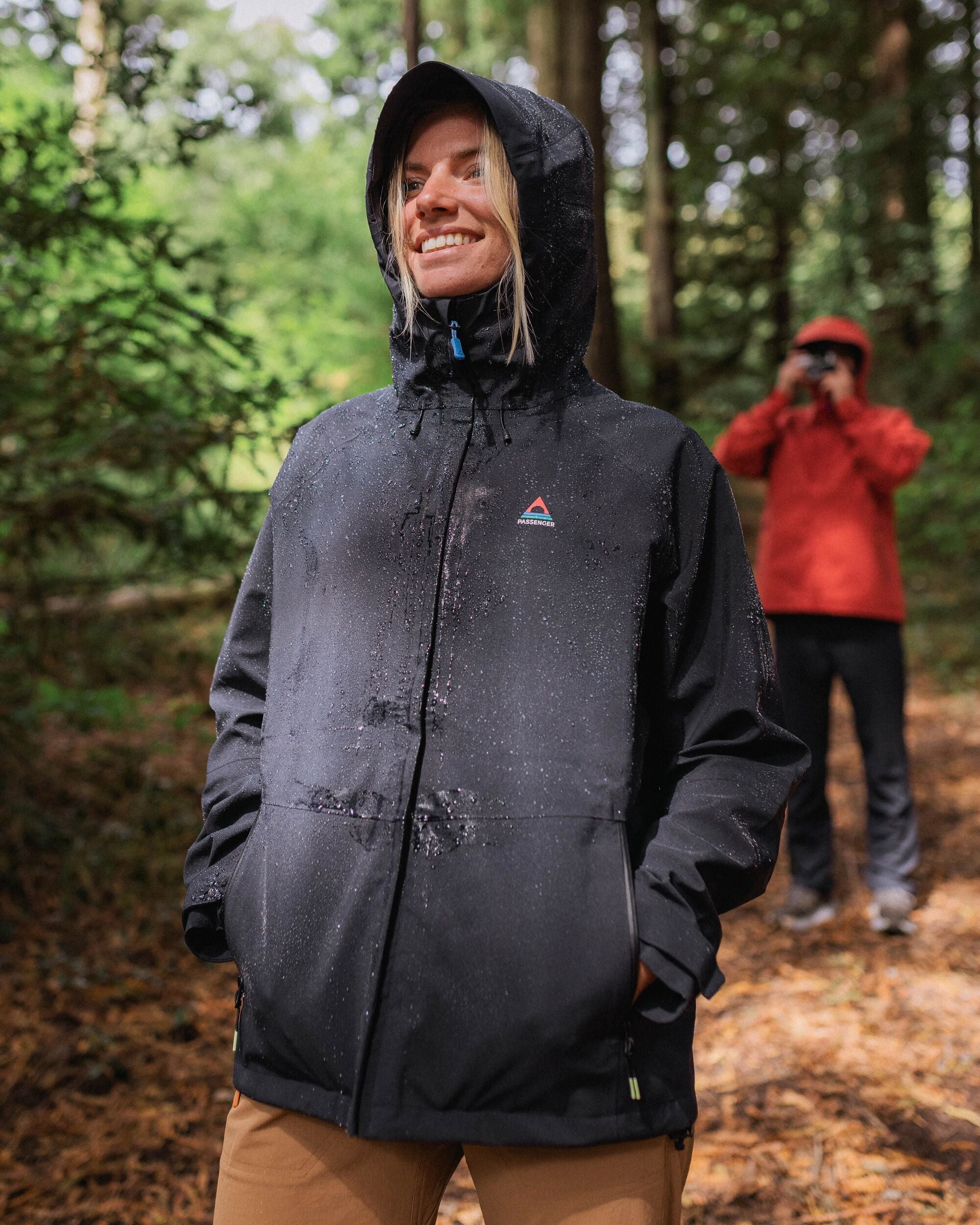 Five Element Recycled Waterproof Jacket - Black - Lifestyle