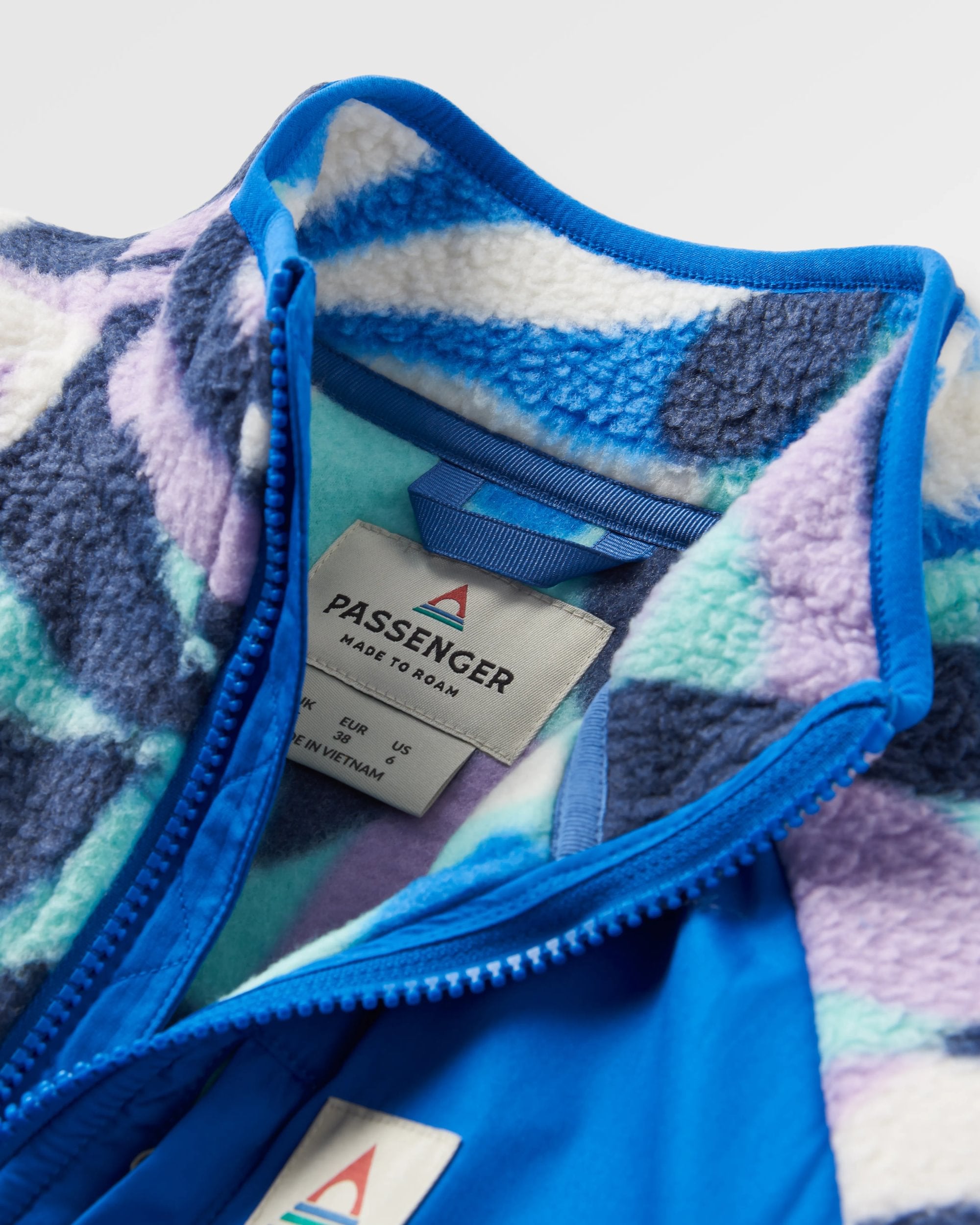 Home Recycled Sherpa Fleece - Mountain Foliage Purple - Flatlay