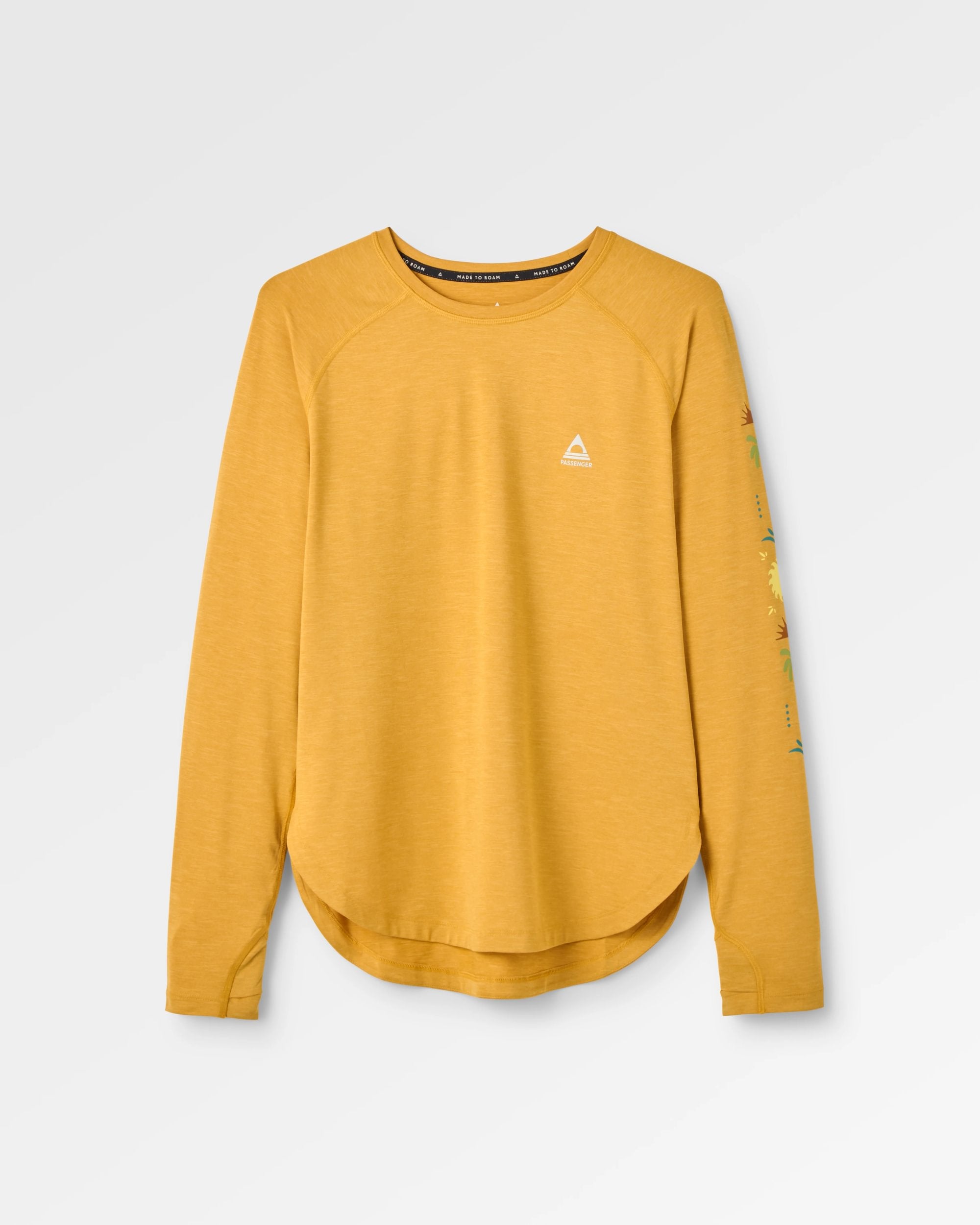Sunvale Lightweight UPF50 LS T-Shirt - Spruce Yellow Marl - Flatlay