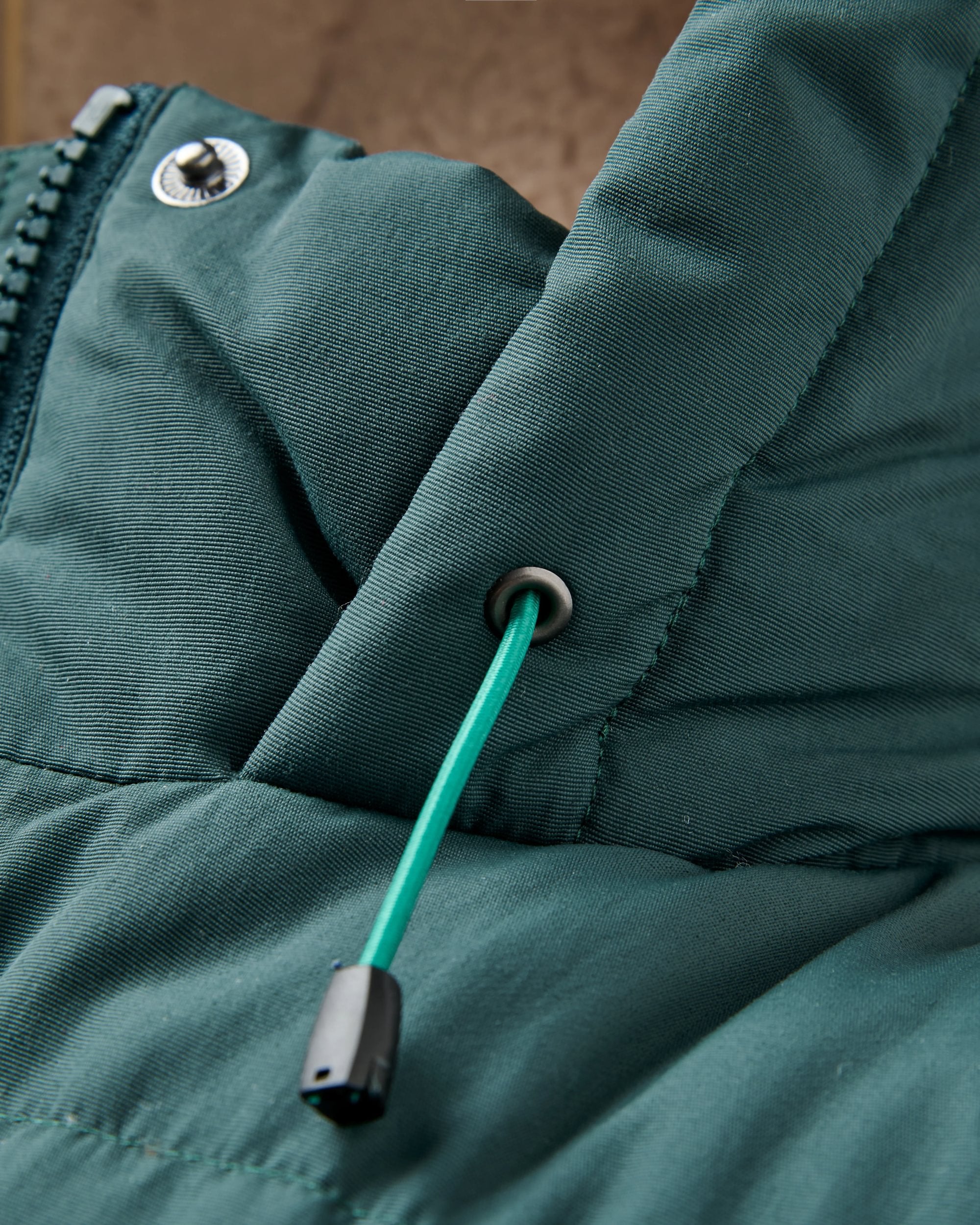 Nook Insulated Jacket - Dark Fern - Flatlay