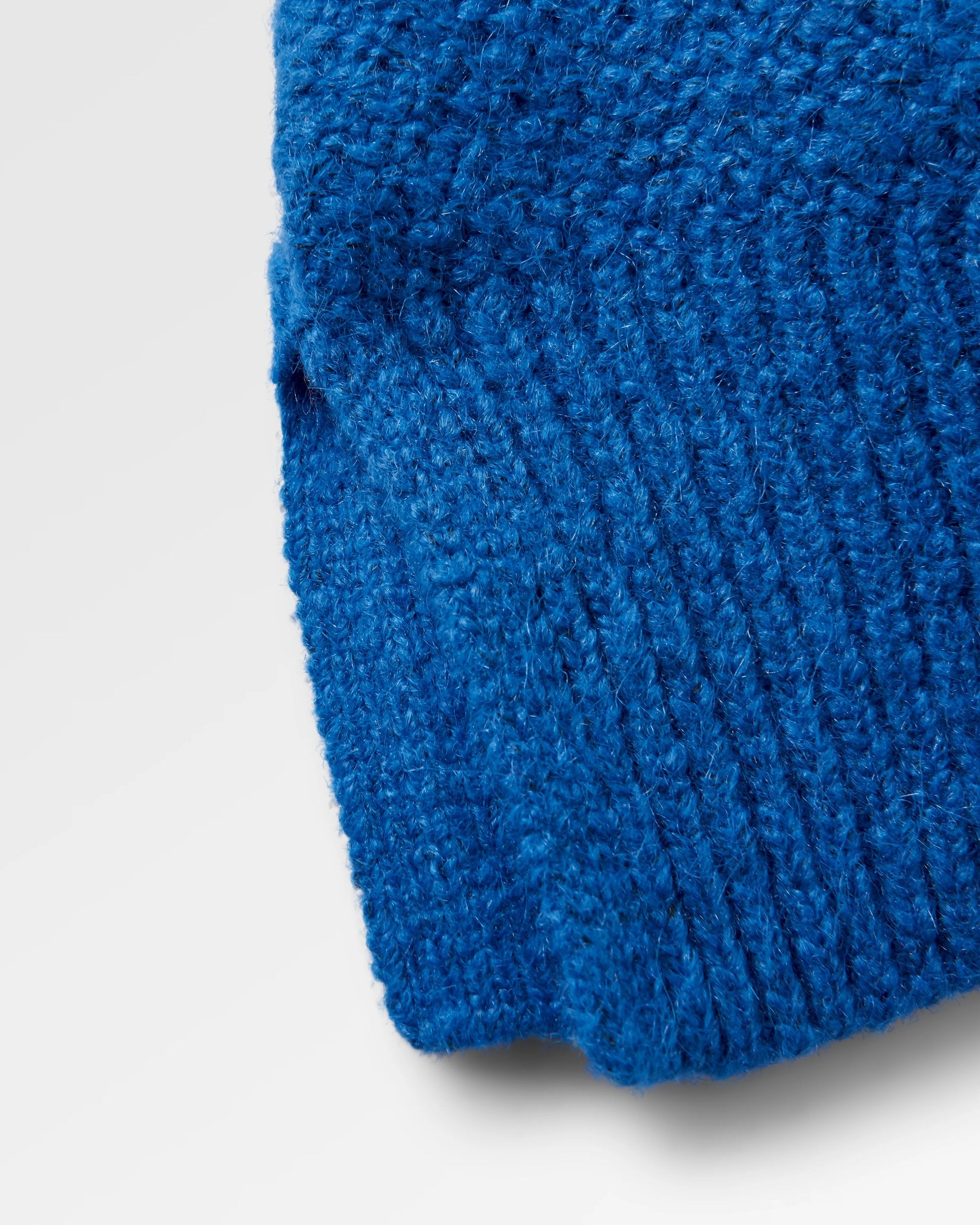 Cove Recycled Knitted Jumper - Azure Blue - Flatlay