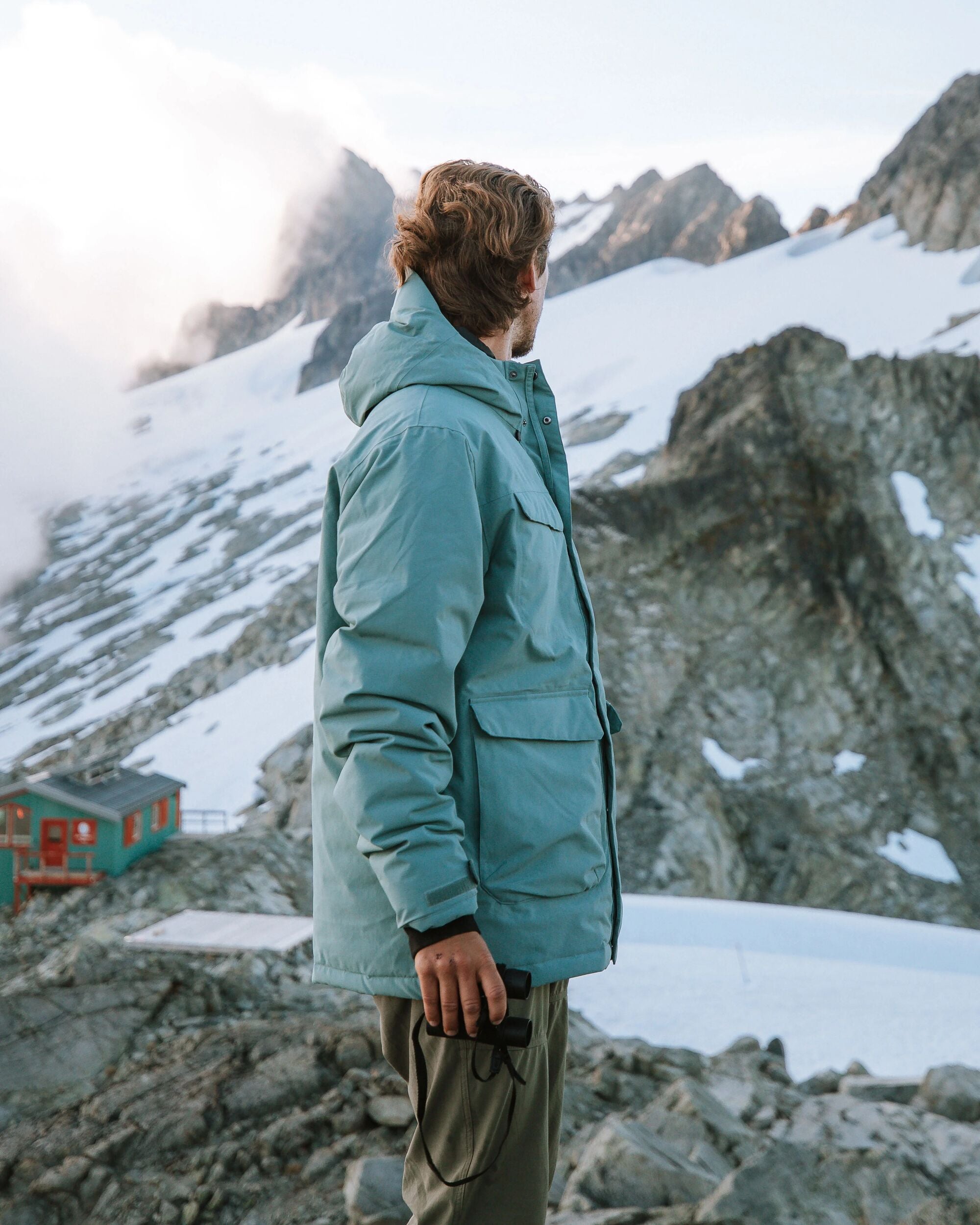 Explorer Waterproof Down Parka - Stormy Sea - Lifestyle