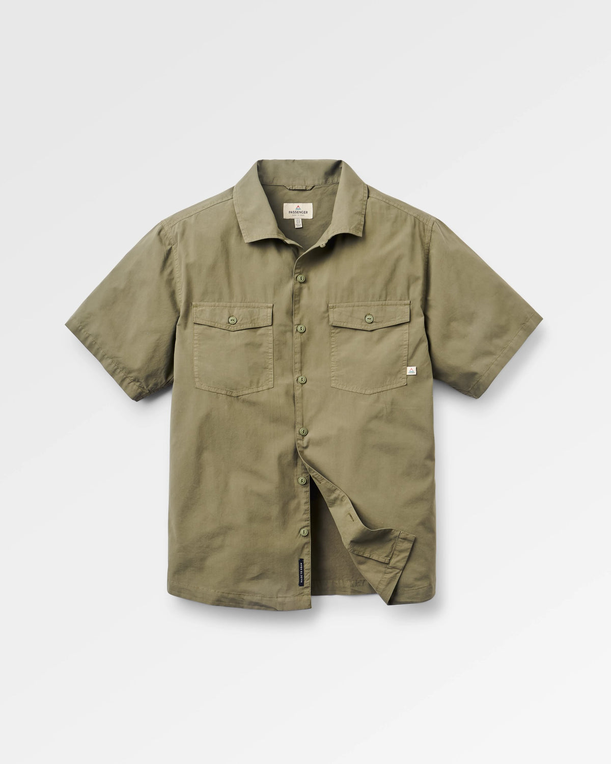 Acreage Organic Cotton Shirt - Khaki - Flatlay