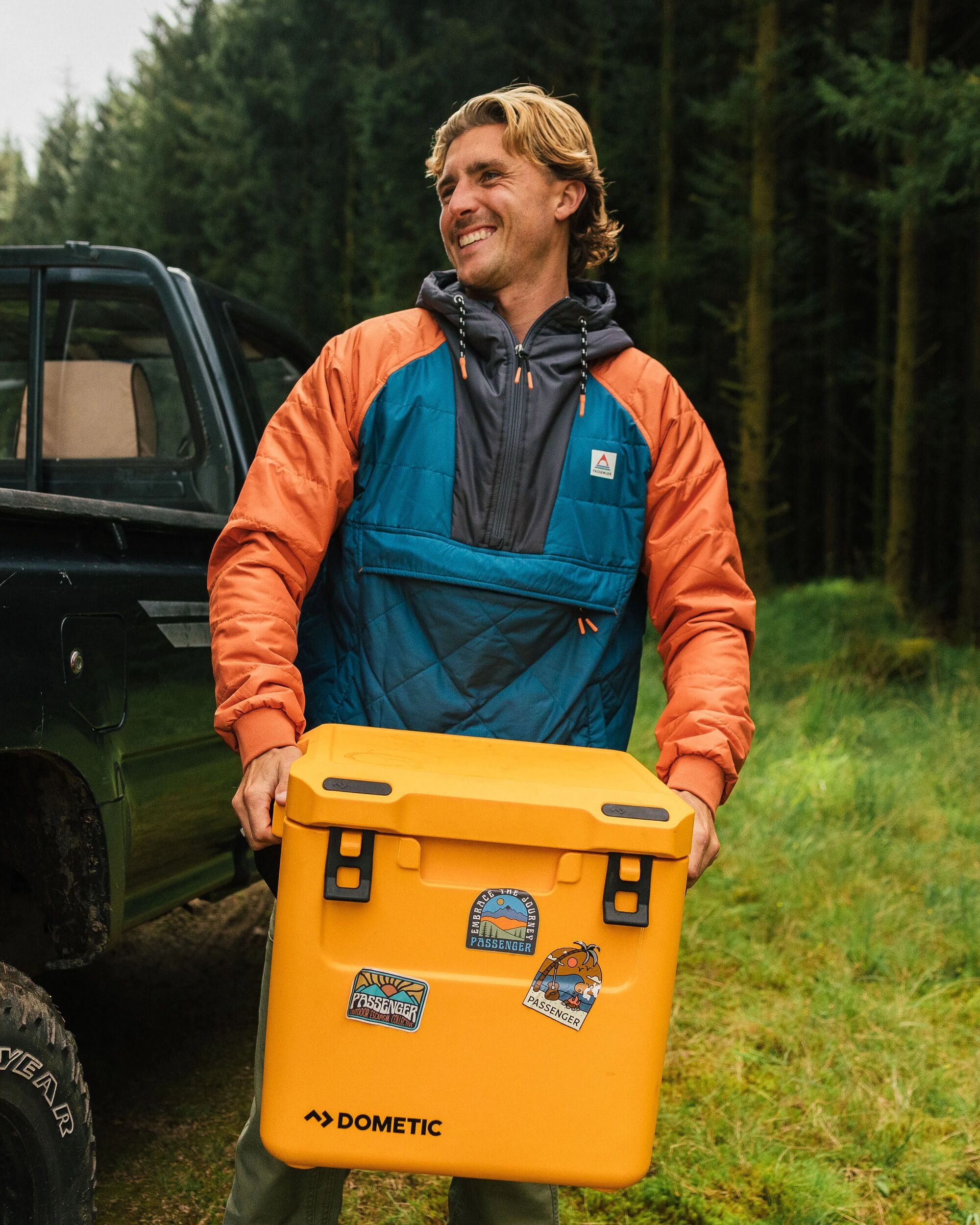 Oceanic Recycled Insulated Anorak - Tidal Blue/Burnt Orange - Lifestyle