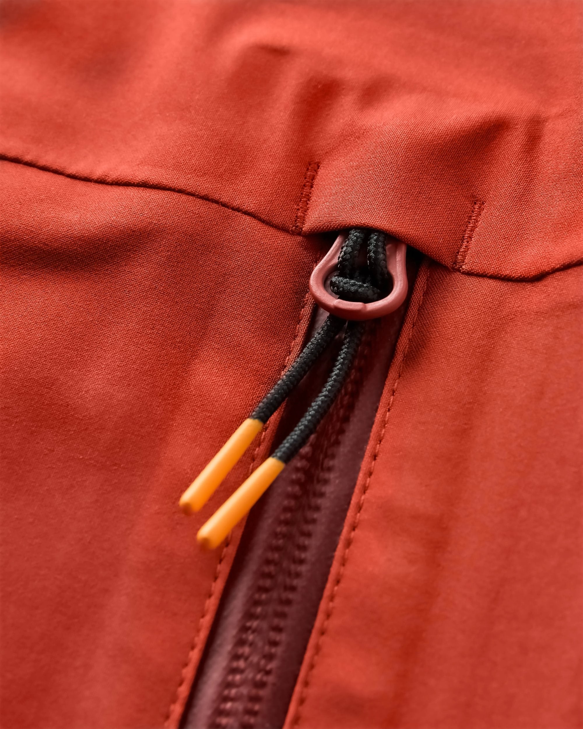 Five Element Recycled Waterproof Jacket - Red Ochre - Flatlay