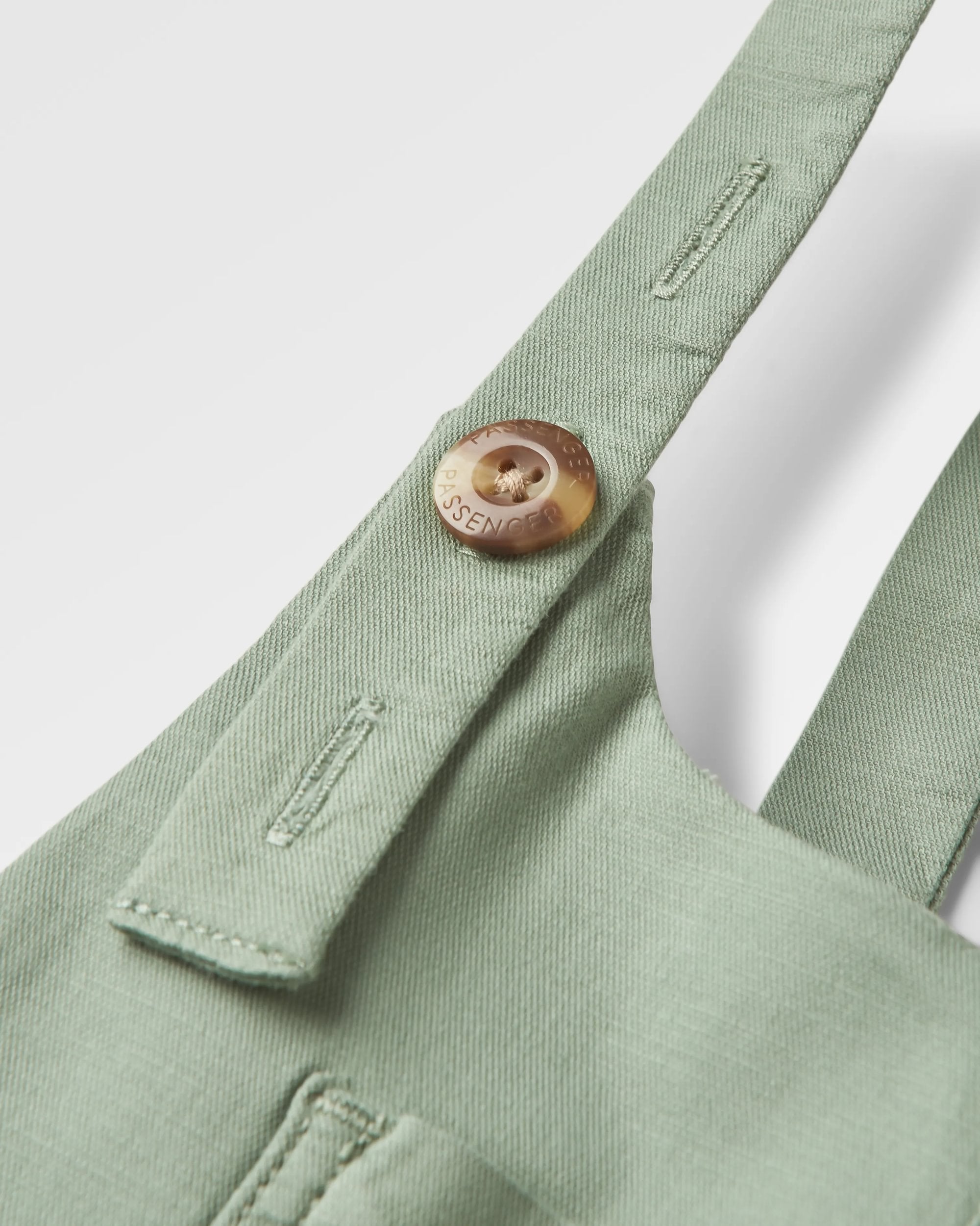 Meadows Organic Cotton Dungarees - Pistachio - Flatlay