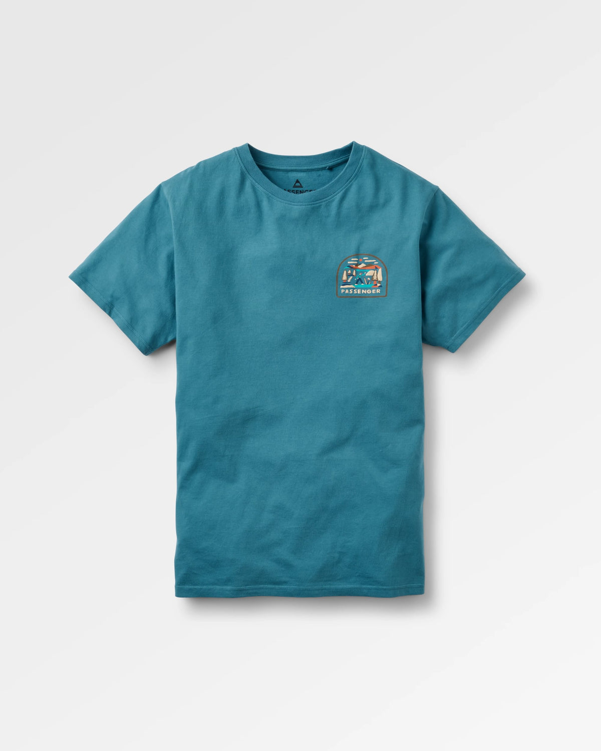 Lost Patch T-Shirt - Blue Steel - Flatlay