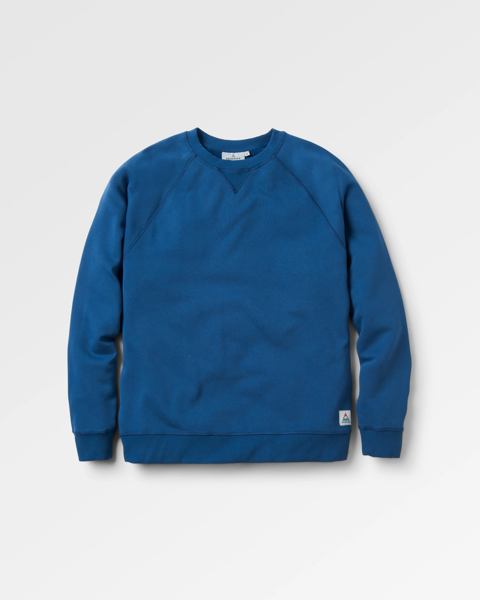 Heritage Recycled Cotton Sweatshirt - Dark Denim - Flatlay