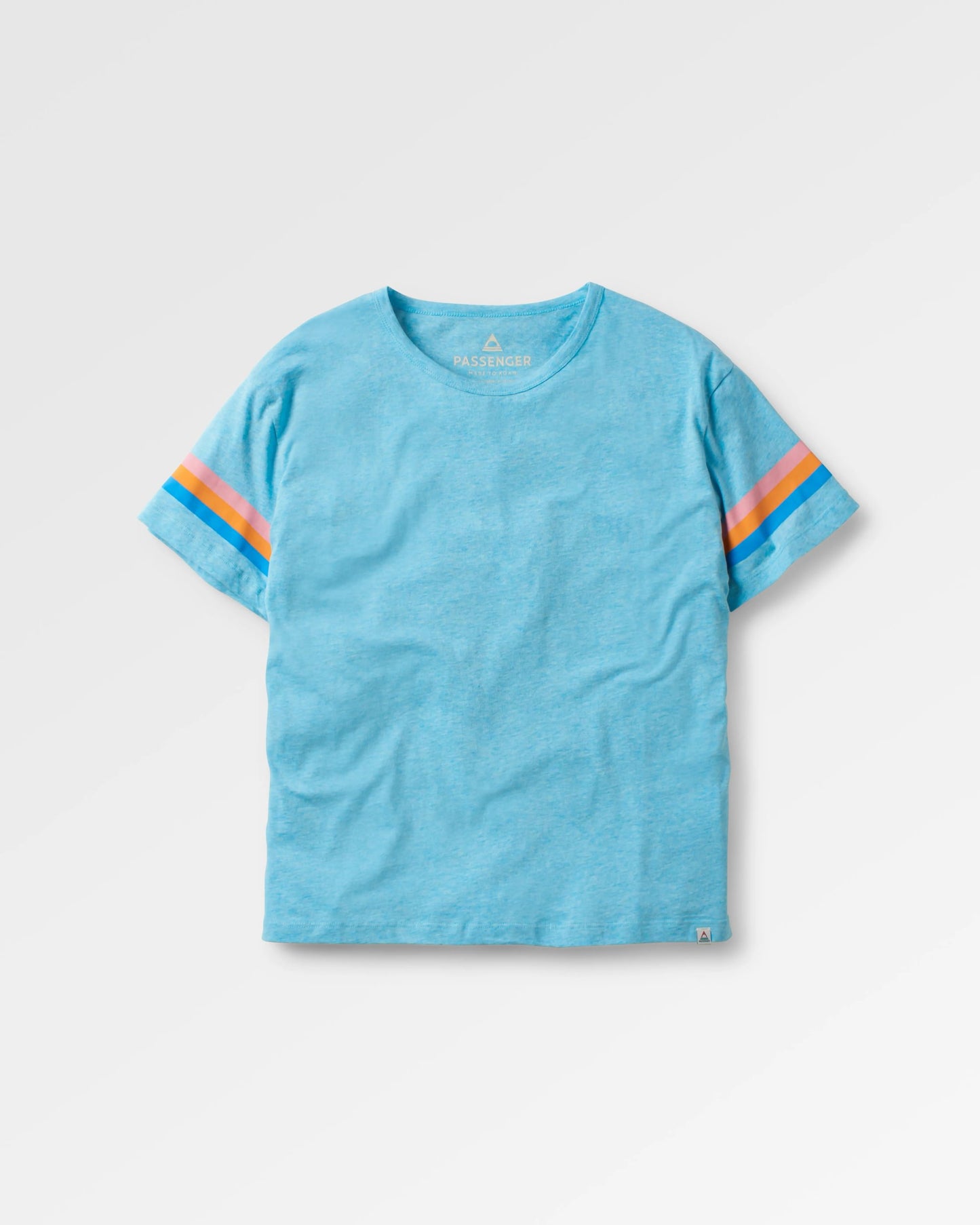 Poinsettia Organic Cotton T-Shirt - Soft Blue Pool Marl