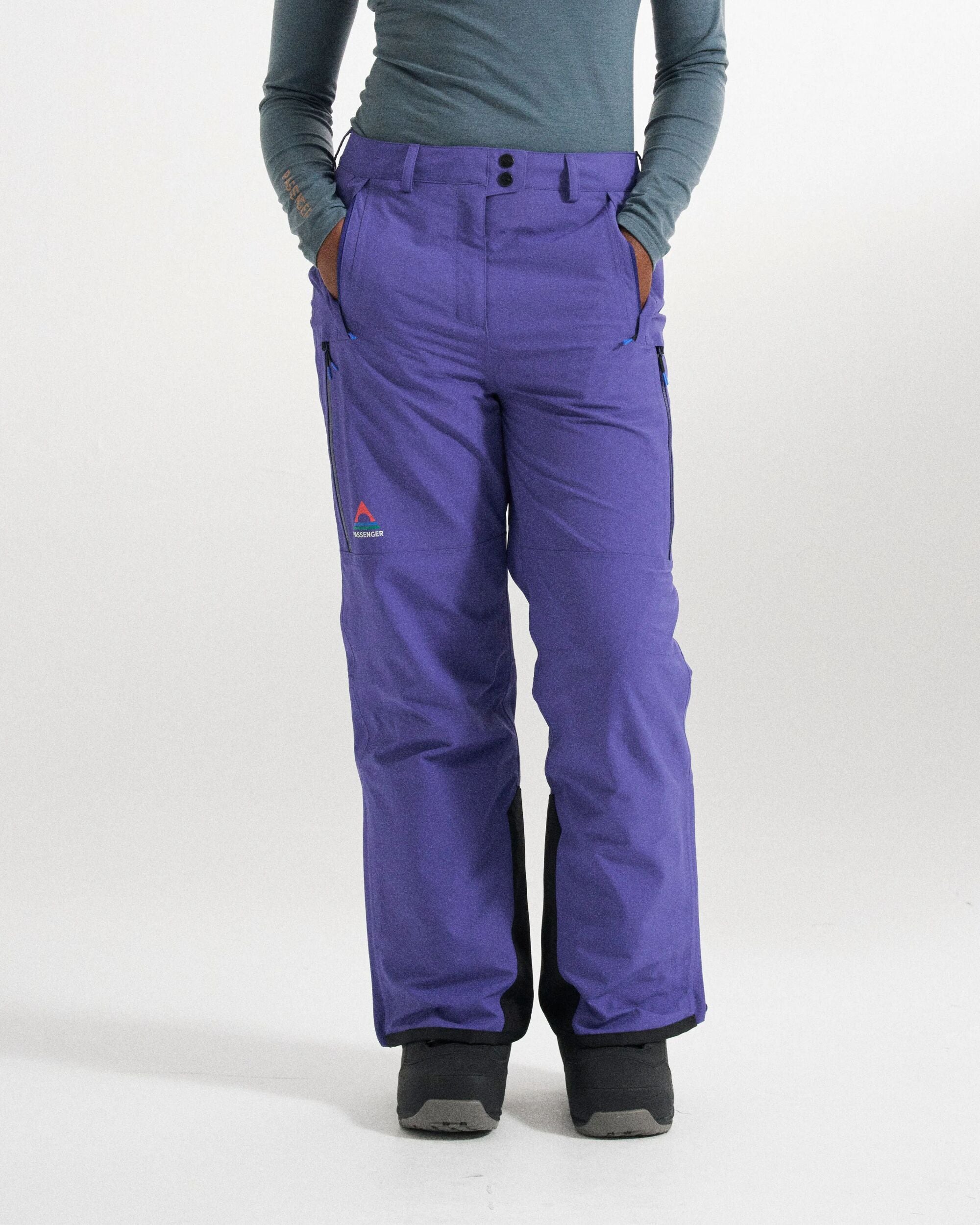 Snowscape Women's Recycled Pant - Purple Indigo - Studio Model