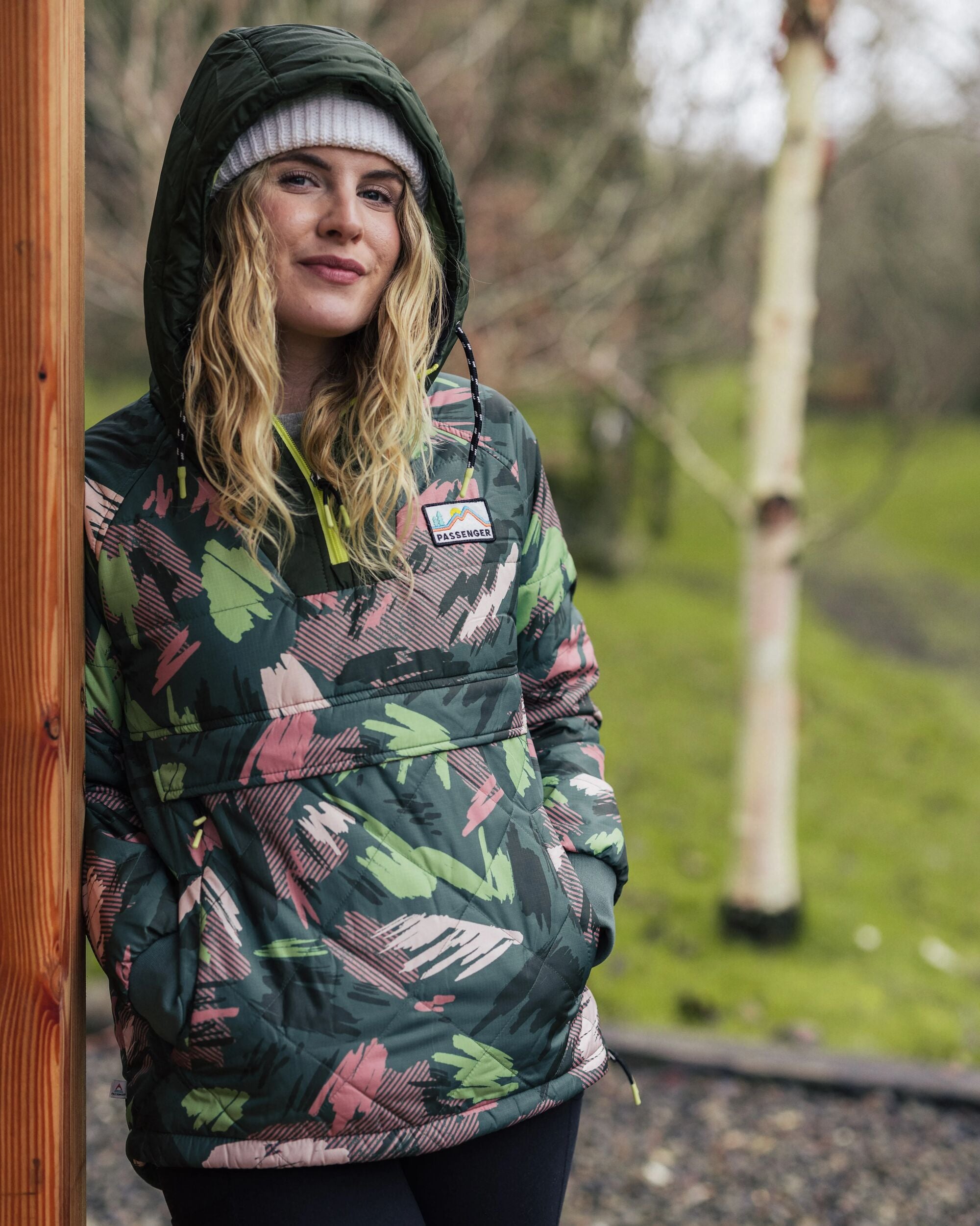 Ocean Recycled Insulated Anorak - Abstract Mountain Fir Tree - Lifestyle