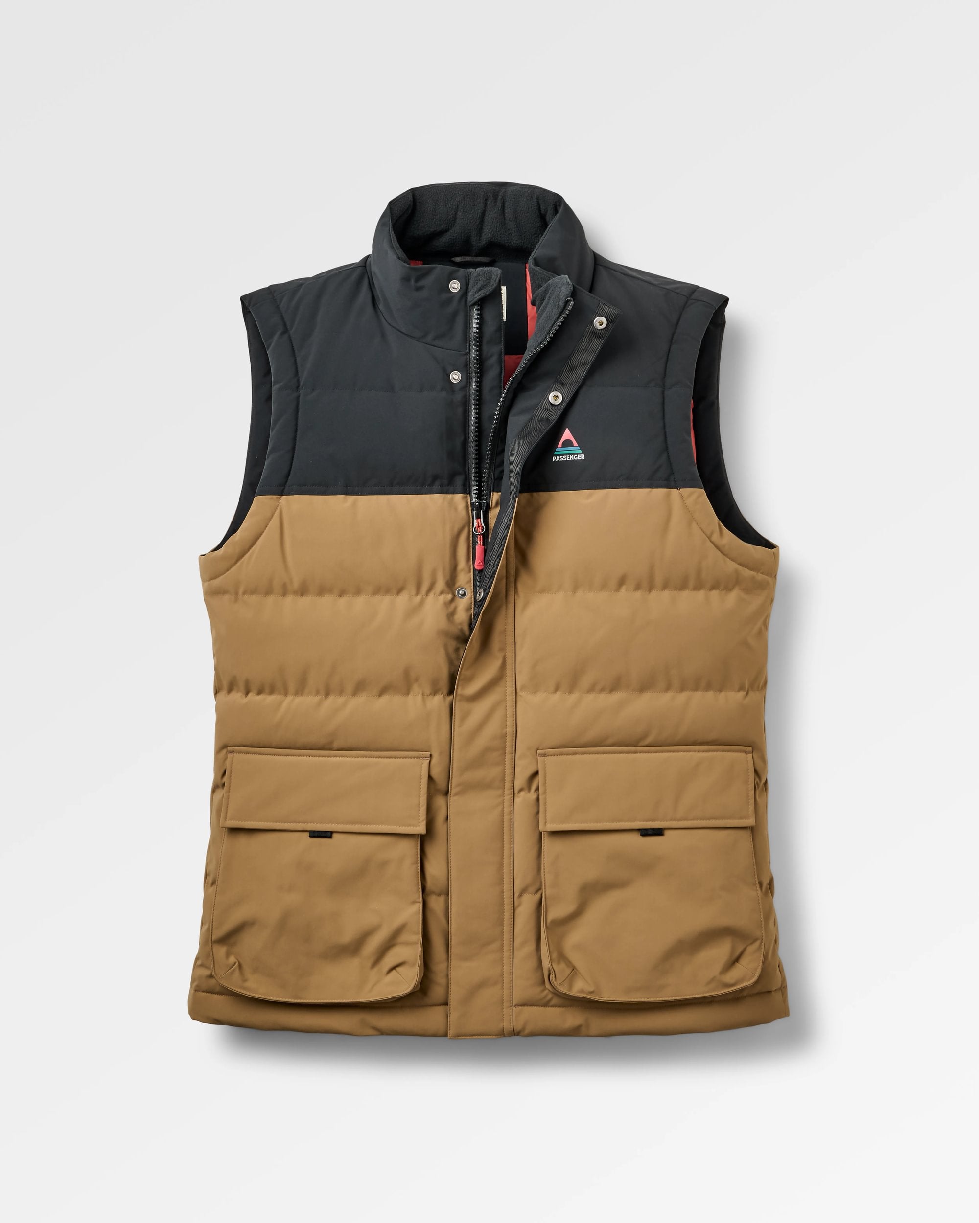 Baltic Recycled Insulated Gilet - Caramel/Black - Flatlay