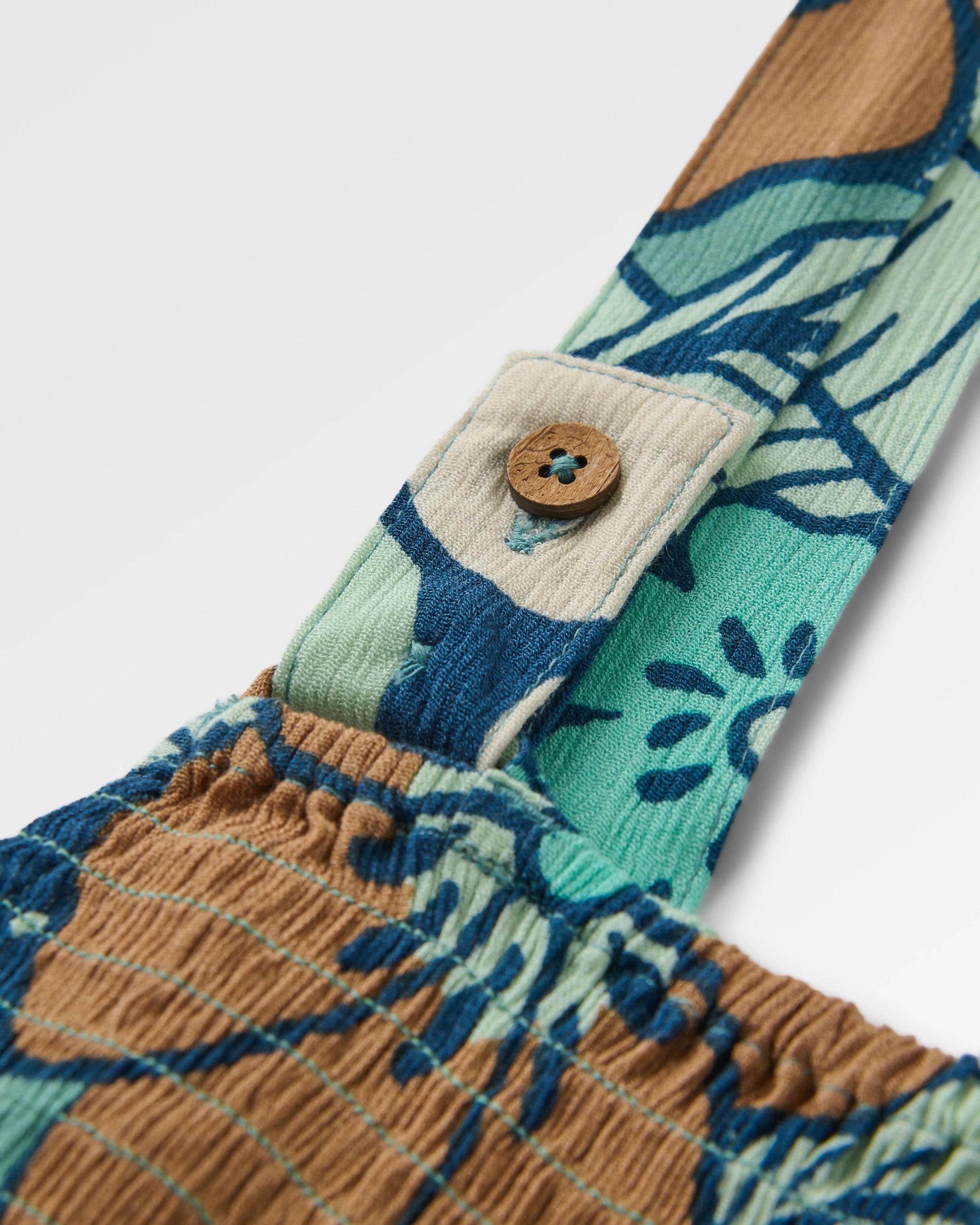 Soleis Woven Maxi Dress - Vintage Floral Aqua - Flatlay