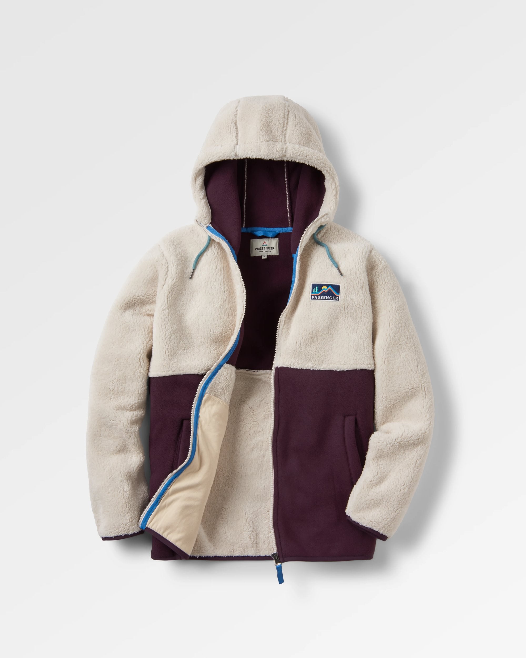 Sweat-shirt à capuche en polaire sherpa bleu garçon OKAIDI Sweat-shirt à capuche en polaire sherpa bleu garçon OKAIDI