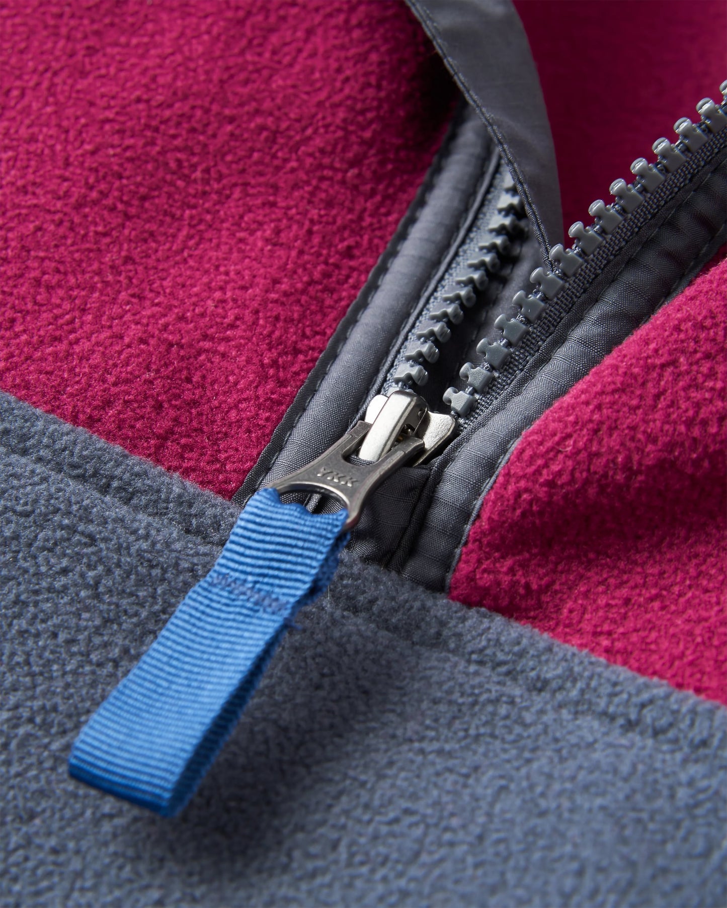 Set Off Recycled Polar 1/4 Zip Fleece - Warm Berry/Charcoal - Flatlay