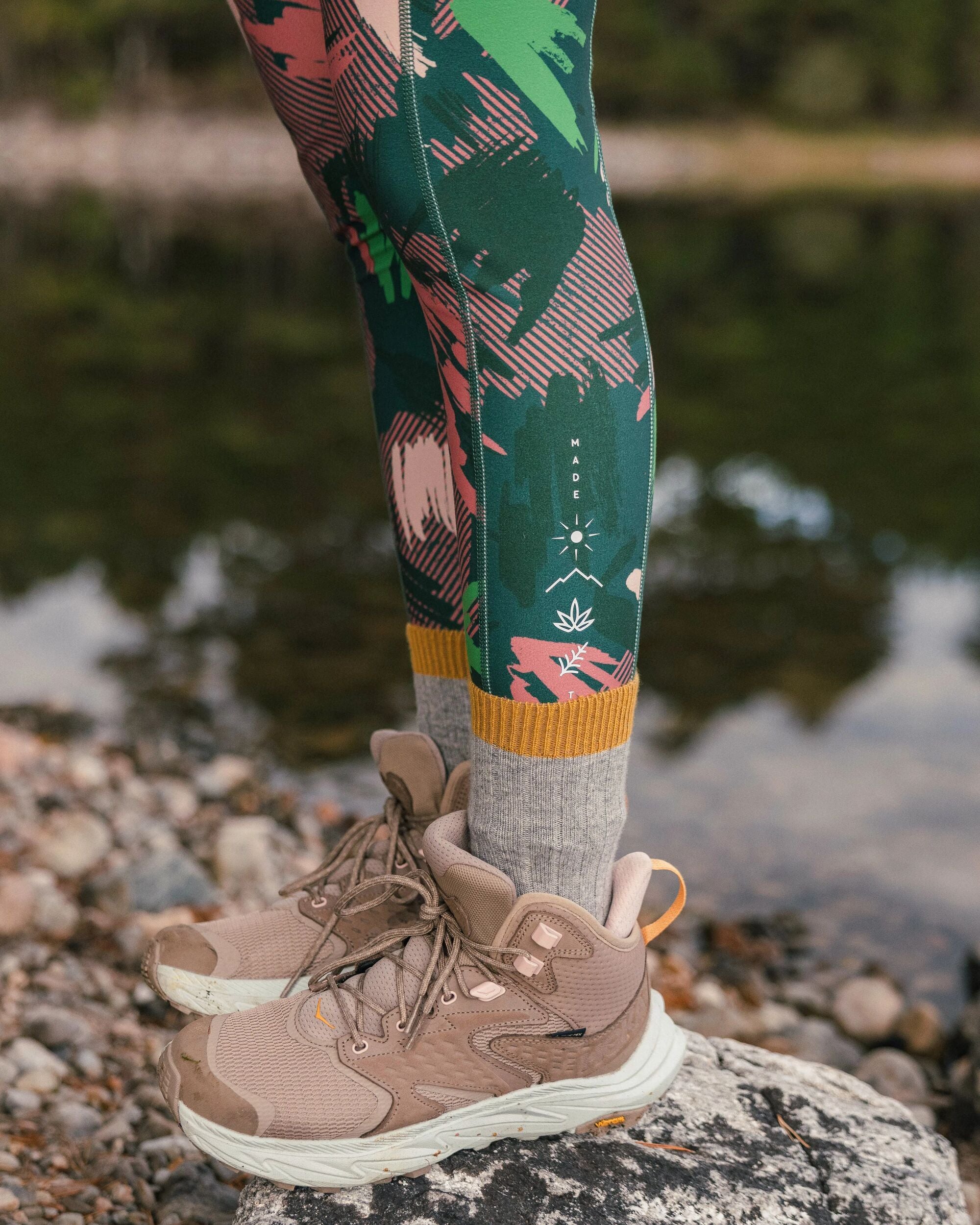 Mantra Recycled Active Legging - Abstract Mountain Fir Tree - Lifestyle