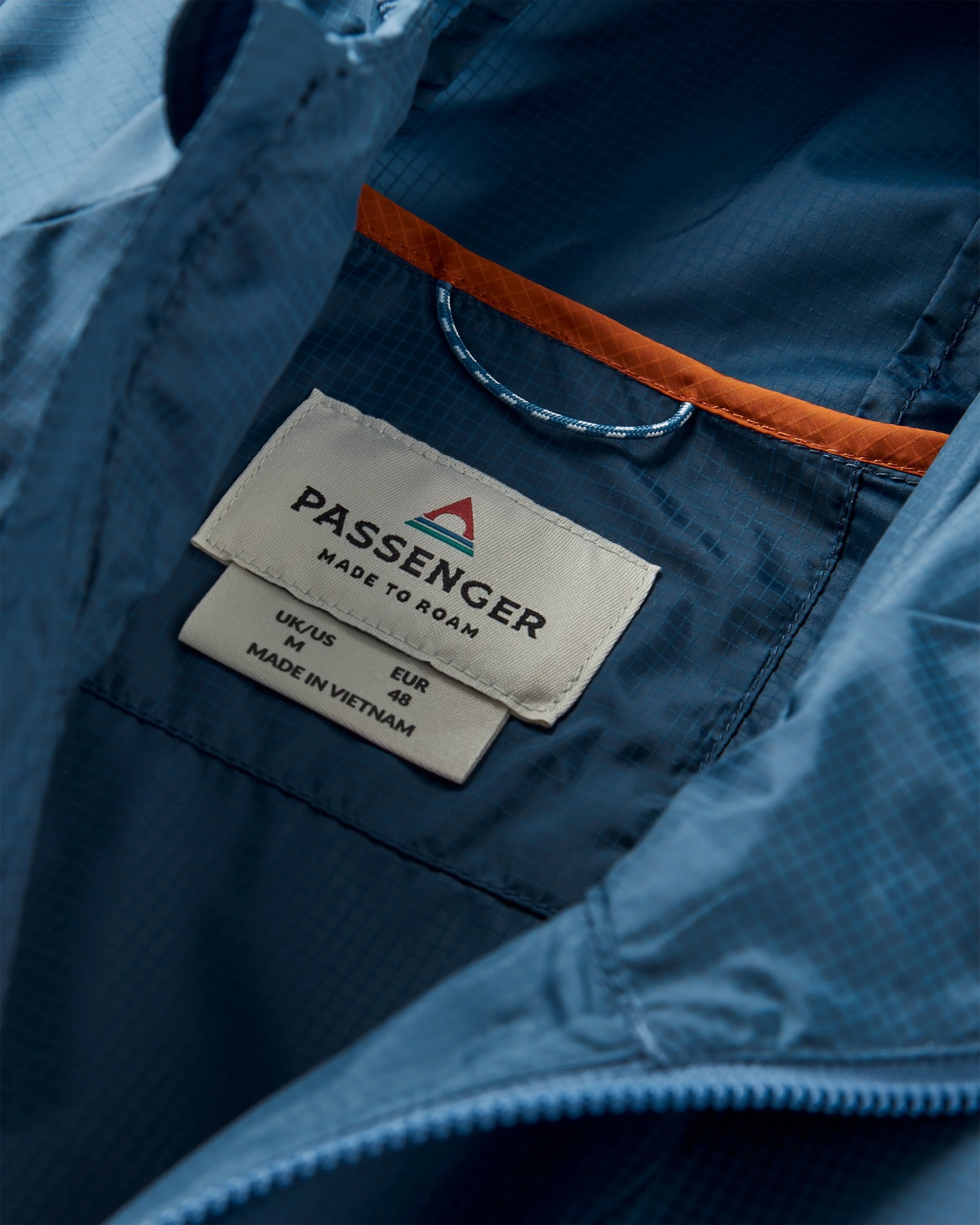 Gusto Recycled Windshell Jacket - Khaki/Dark Denim - Flatlay