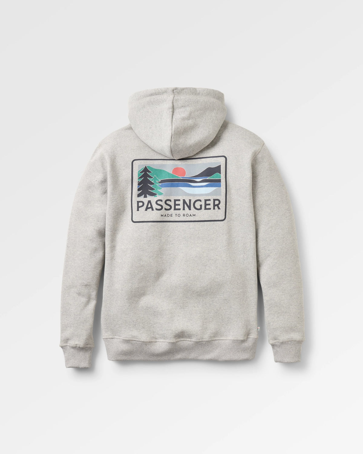 Roamer Recycled Cotton Hoodie - Grey Marl - Flatlay