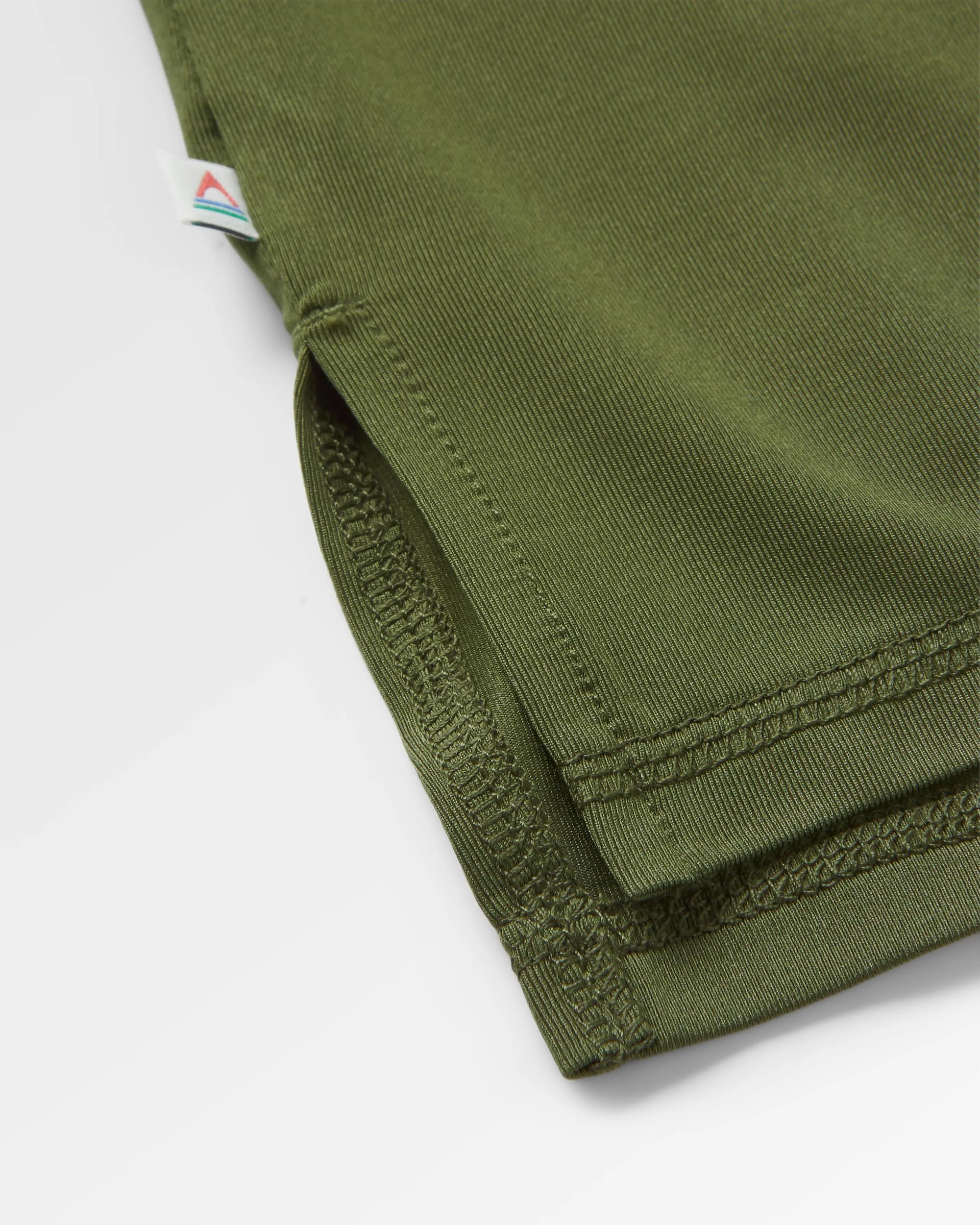 Dawn To Dusk Recycled Active T-shirt - Khaki - Flatlay