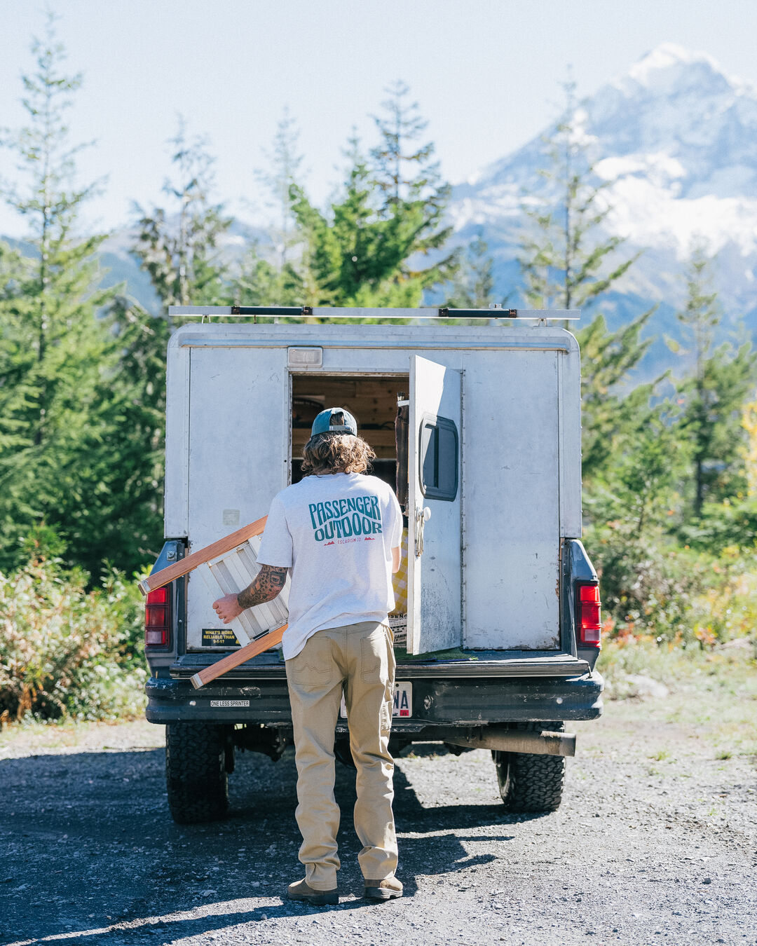 Yuca Organic Cotton T-Shirt - Birch Marl - Lifestyle