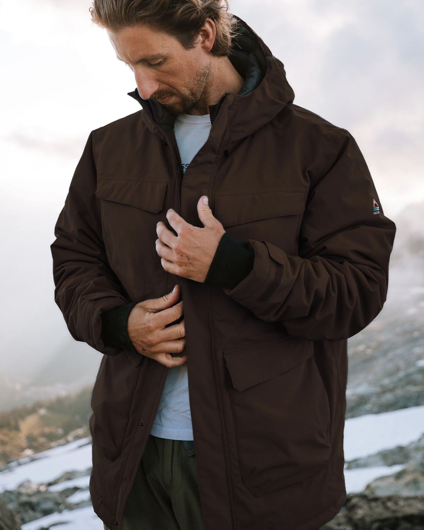 Explorer Recycled Waterproof Down Parka - Espresso - Lifestyle