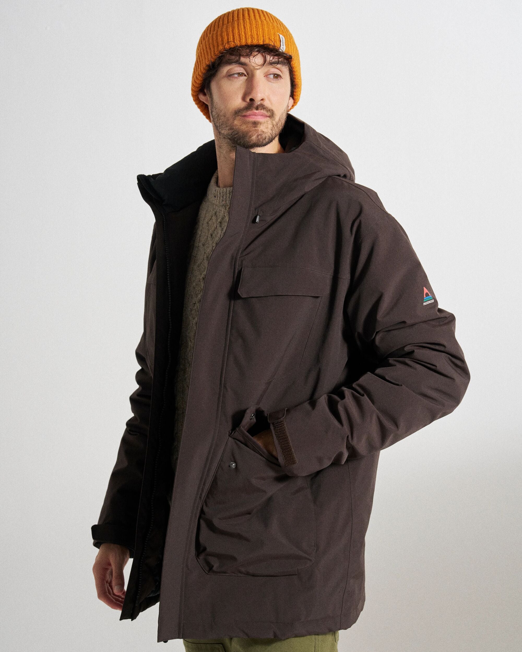 Explorer Waterproof Down Parka - Espresso - Studio Model