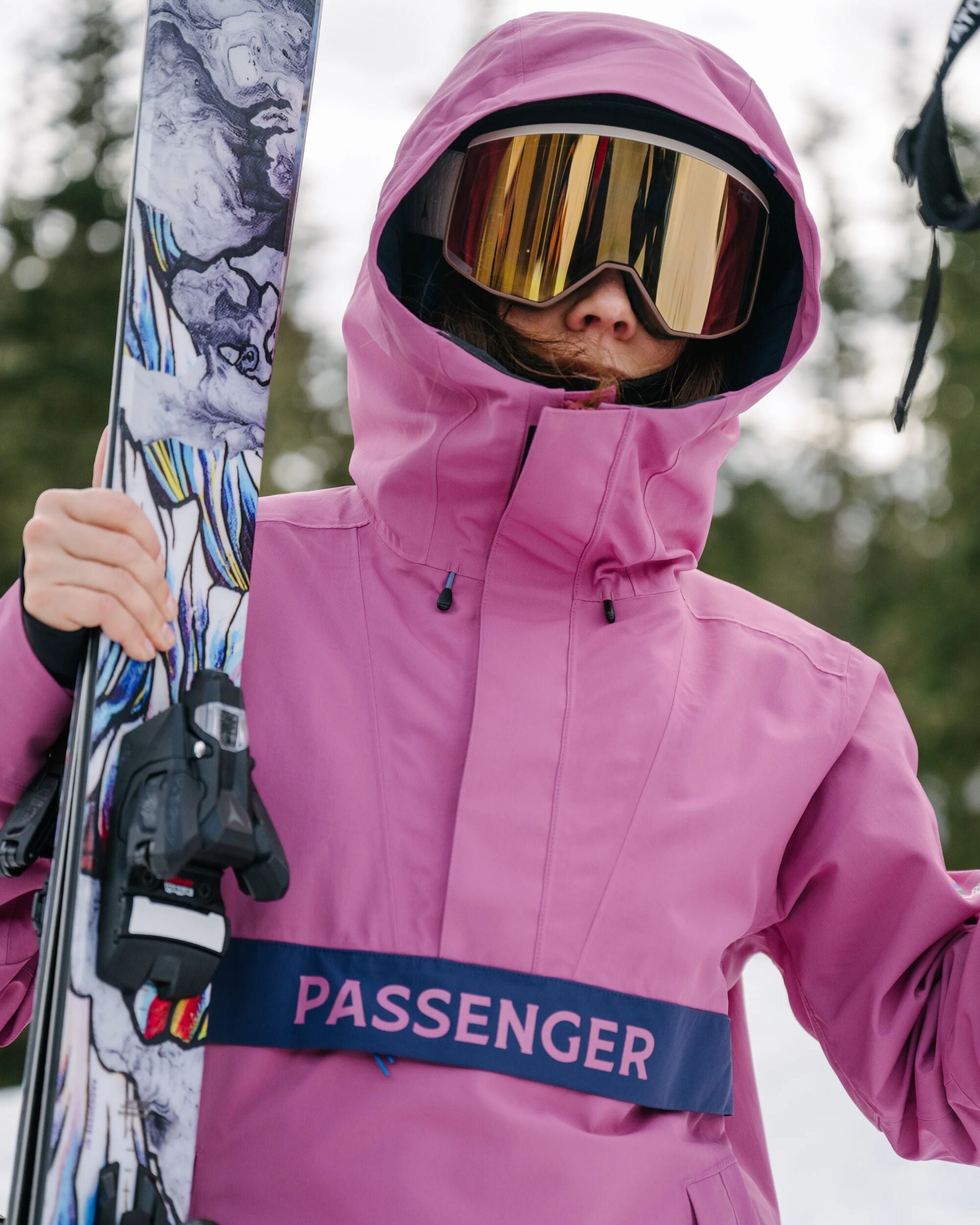 Snowscape Women's Recycled Anorak - Mauve Haze - Lifestyle