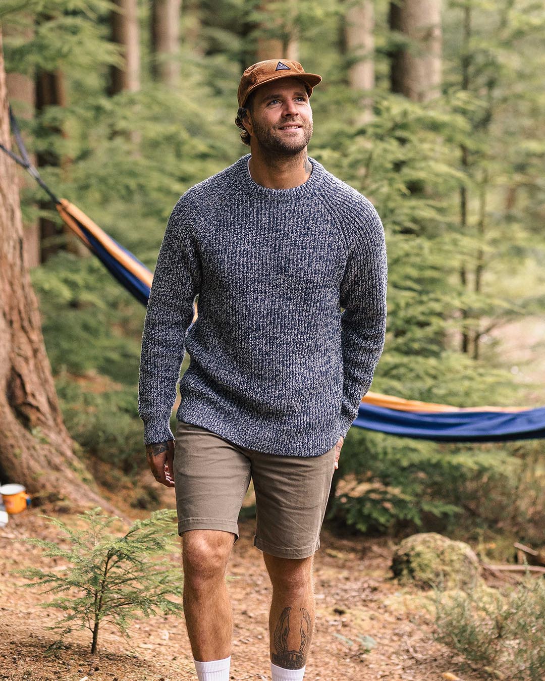 Fog Recycled Knitted Jumper - Grey Marl - Lifestyle