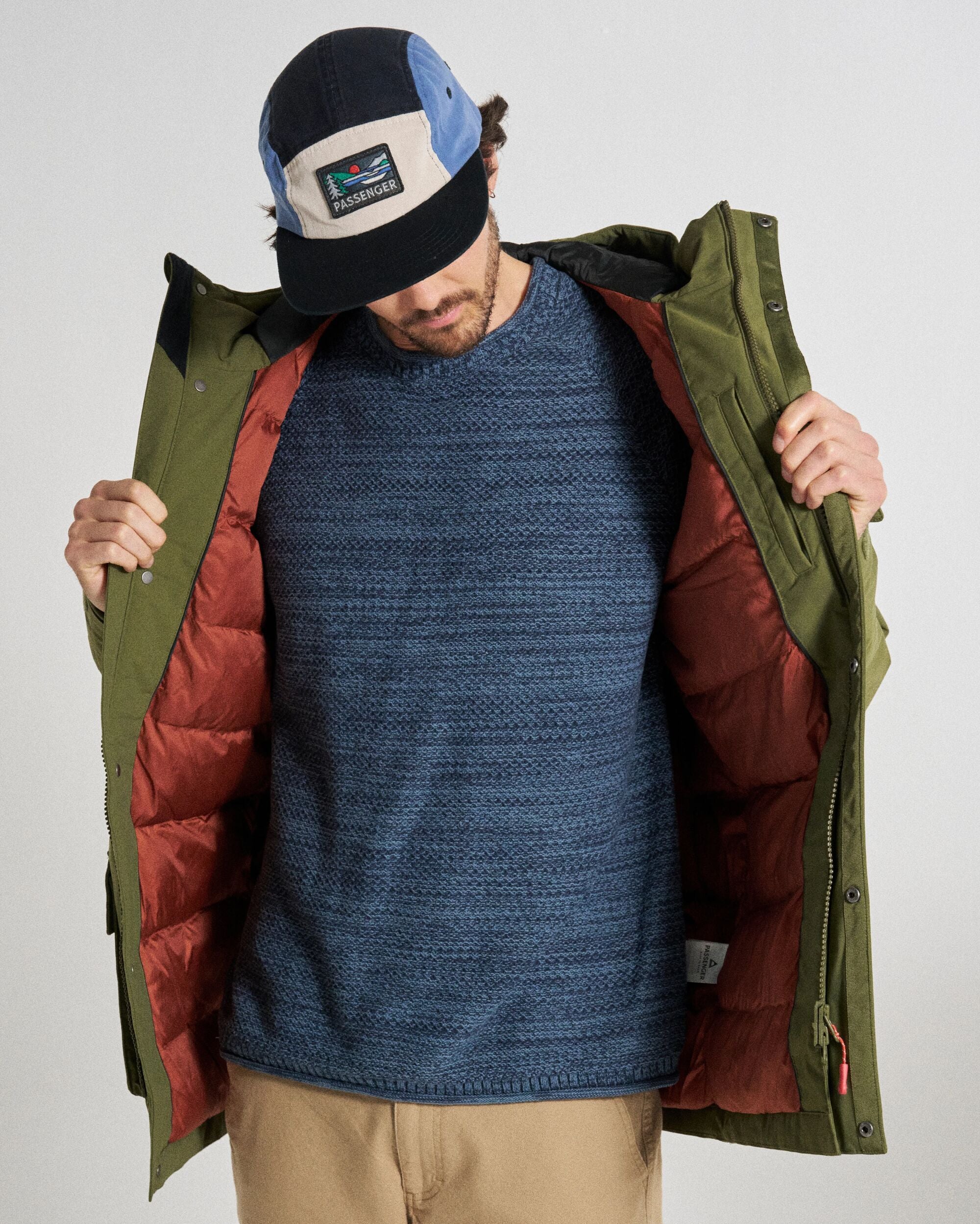 Baltic Recycled Insulated Parka - Khaki - Studio Model