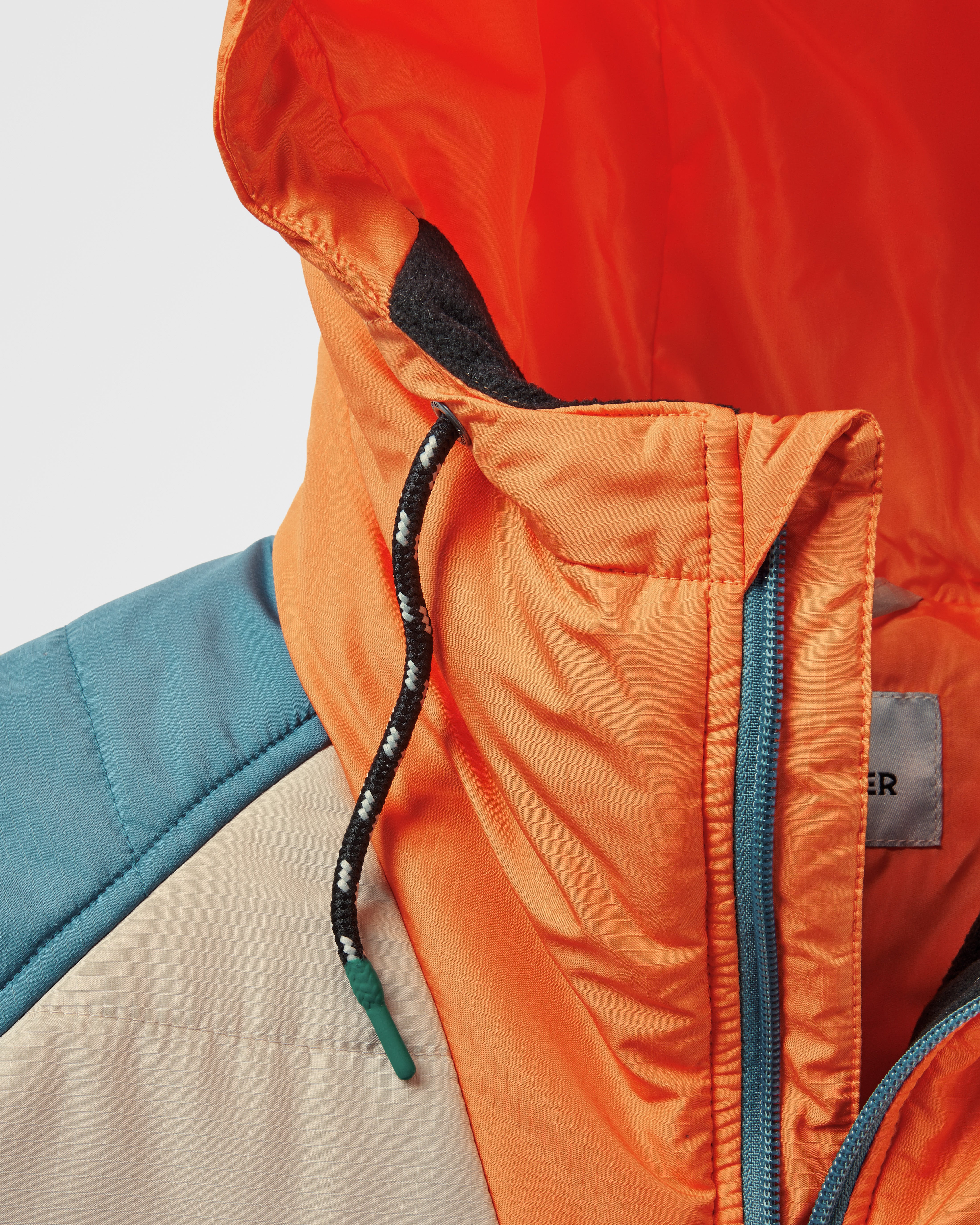 Ocean Recycled Insulated 1/2 Zip Jacket - Feather - Flatlay