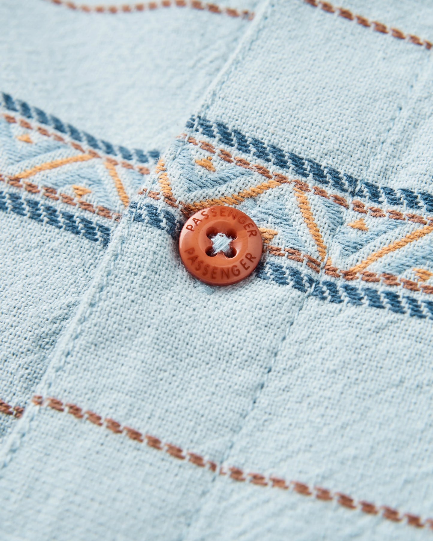 Voyage Jacquard Shirt - Ice Blue Jacquard - Flatlay