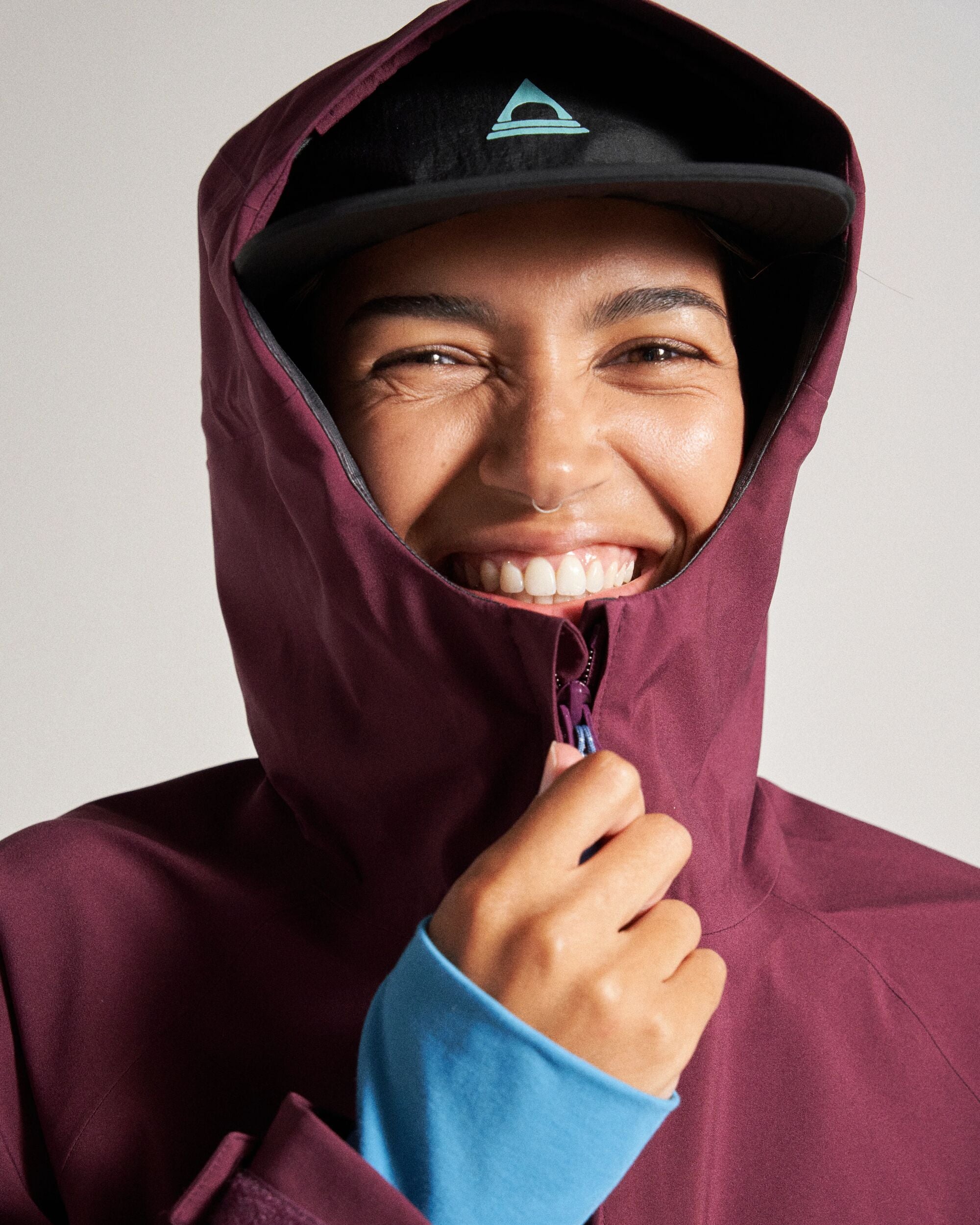 Five Element Recycled Waterproof Jacket - Fig - Studio Model