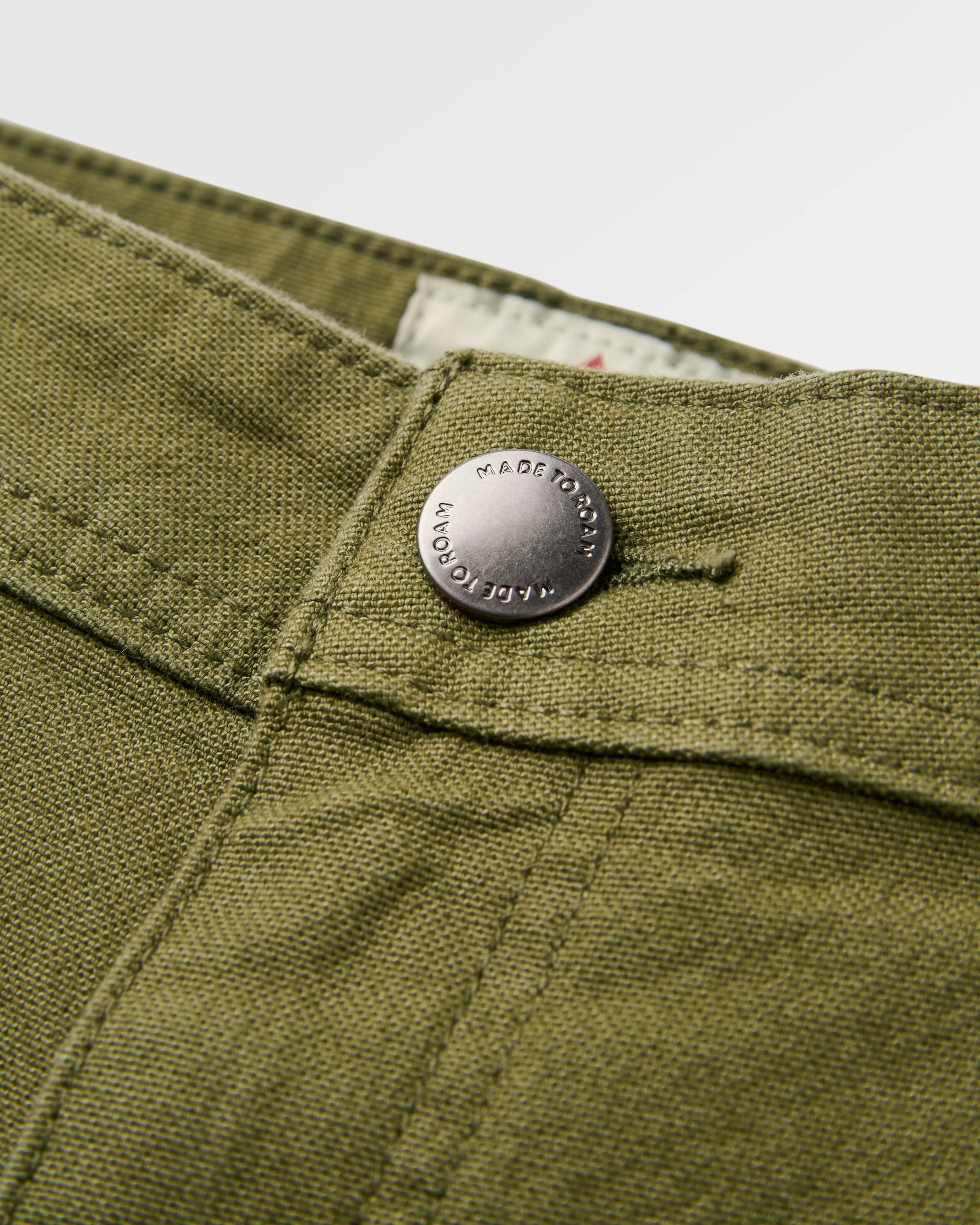 Vantage Organic Cotton Canvas Short - Khaki - Flatlay