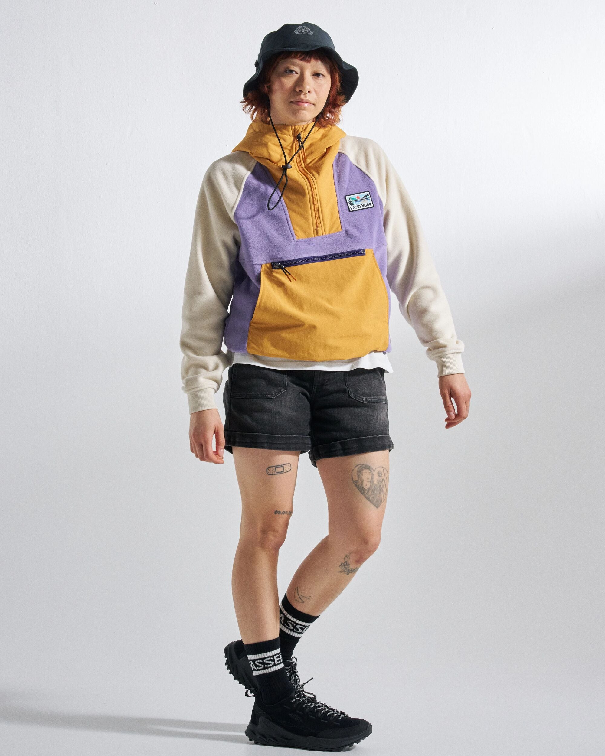 Alexander Hooded Polartec® Fleece - Purple Haze - Studio Model