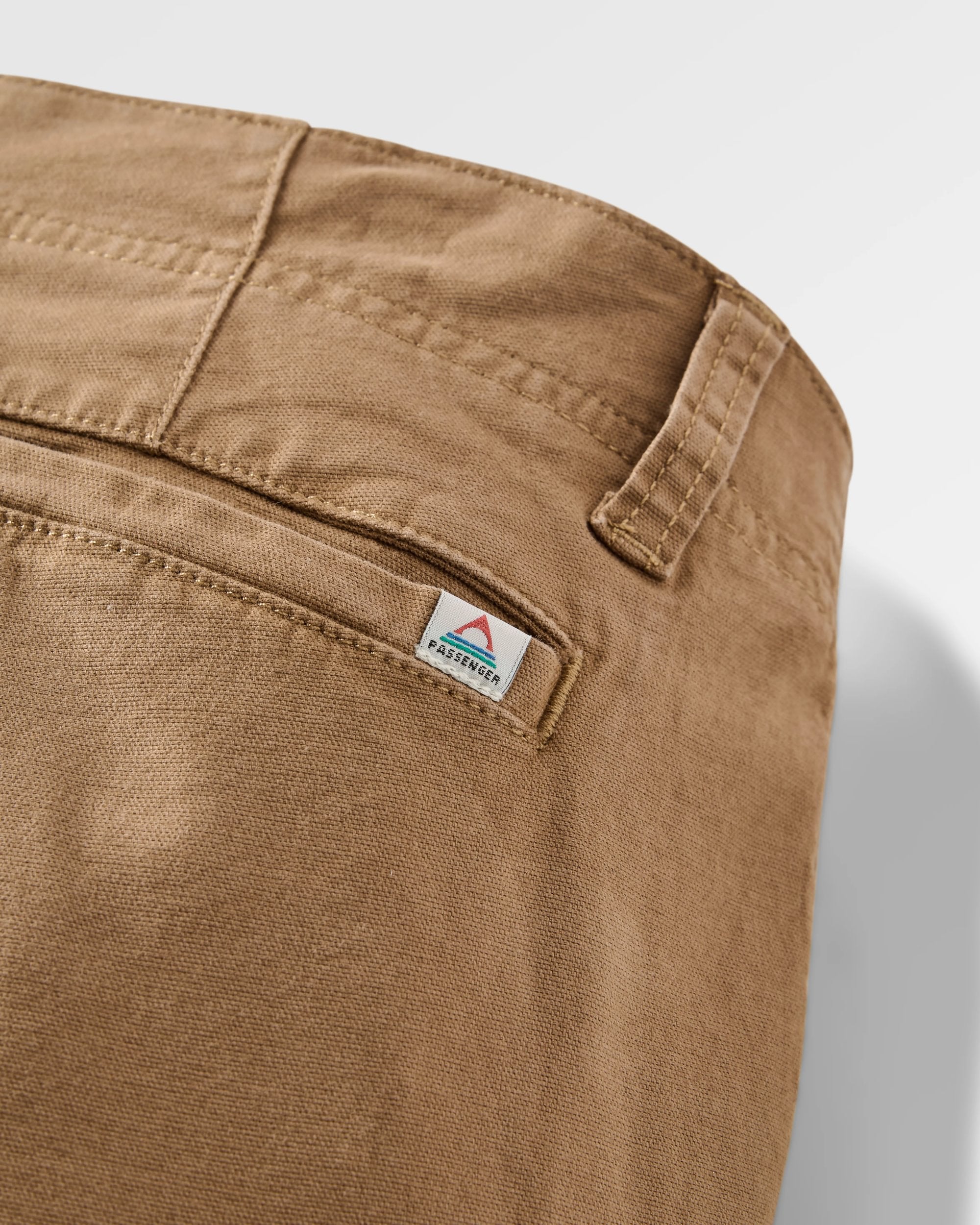 Lakeside Cargo Cotton Trouser - Caramel - Flatlay