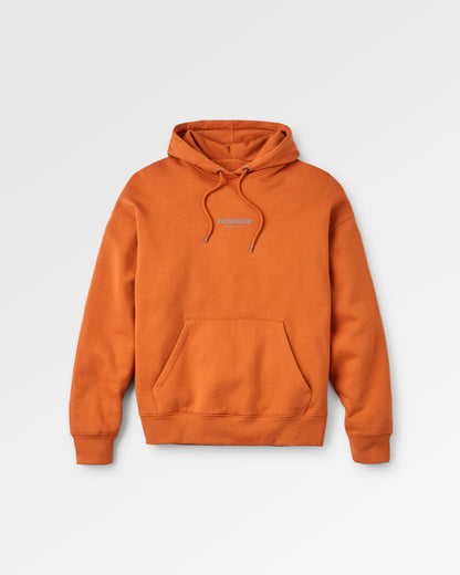 Passenger Relaxed Fit Hoodie - Sunset Orange - Flatlay