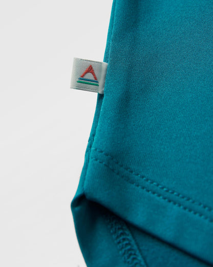 Hatha Recycled Active Top - Blue Steel - Flatlay