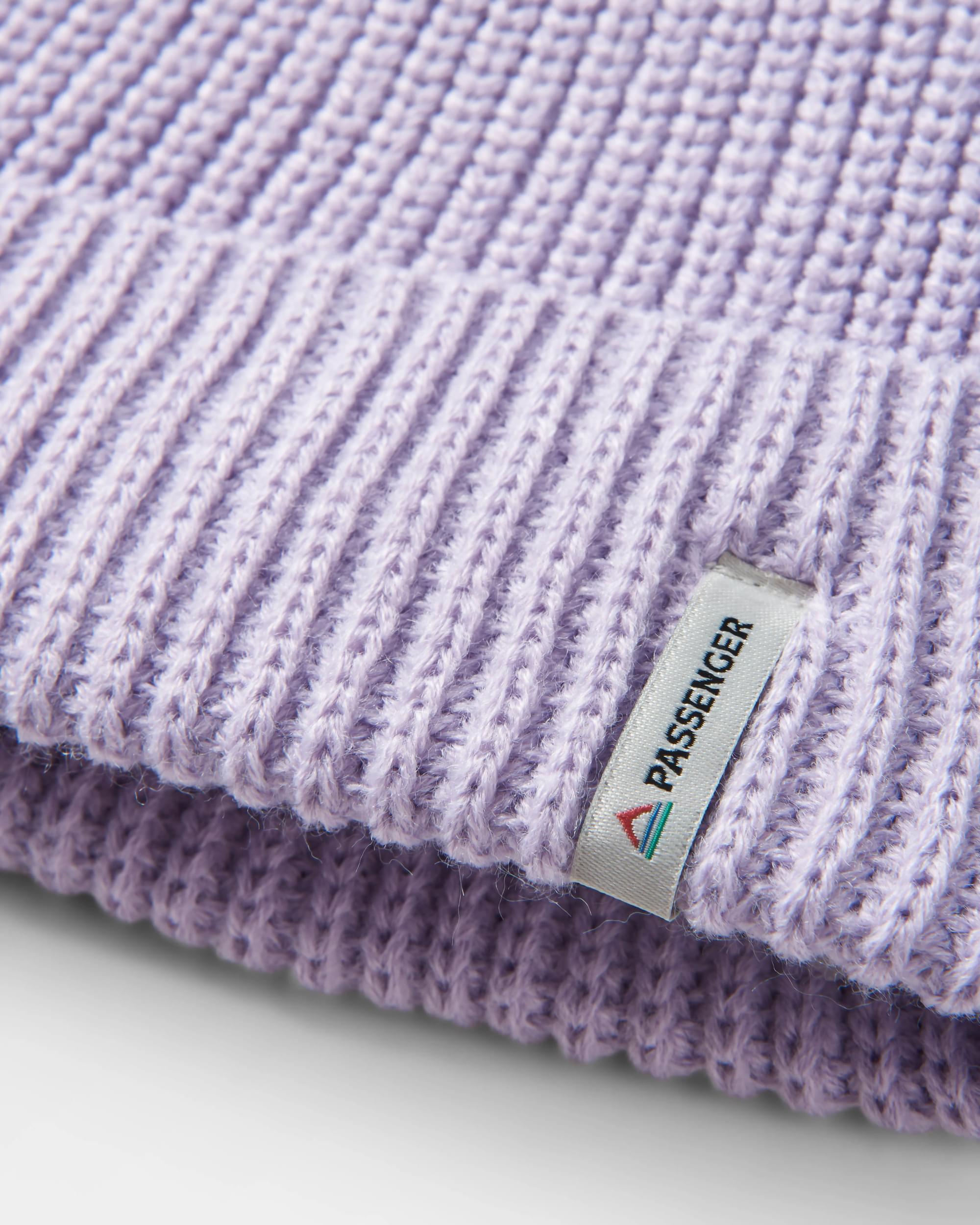 Compass Recycled Beanie - Lilac Mist - Flatlay