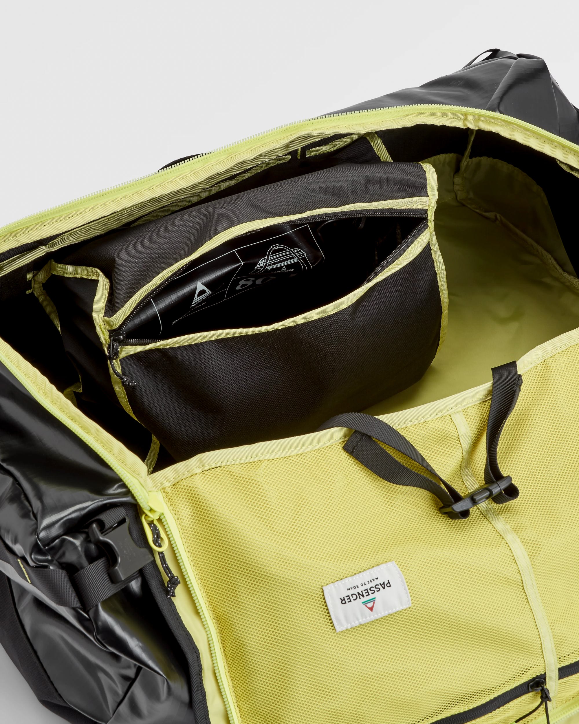 Roamer Recycled 80L Duffel Bag - Black - Flatlay