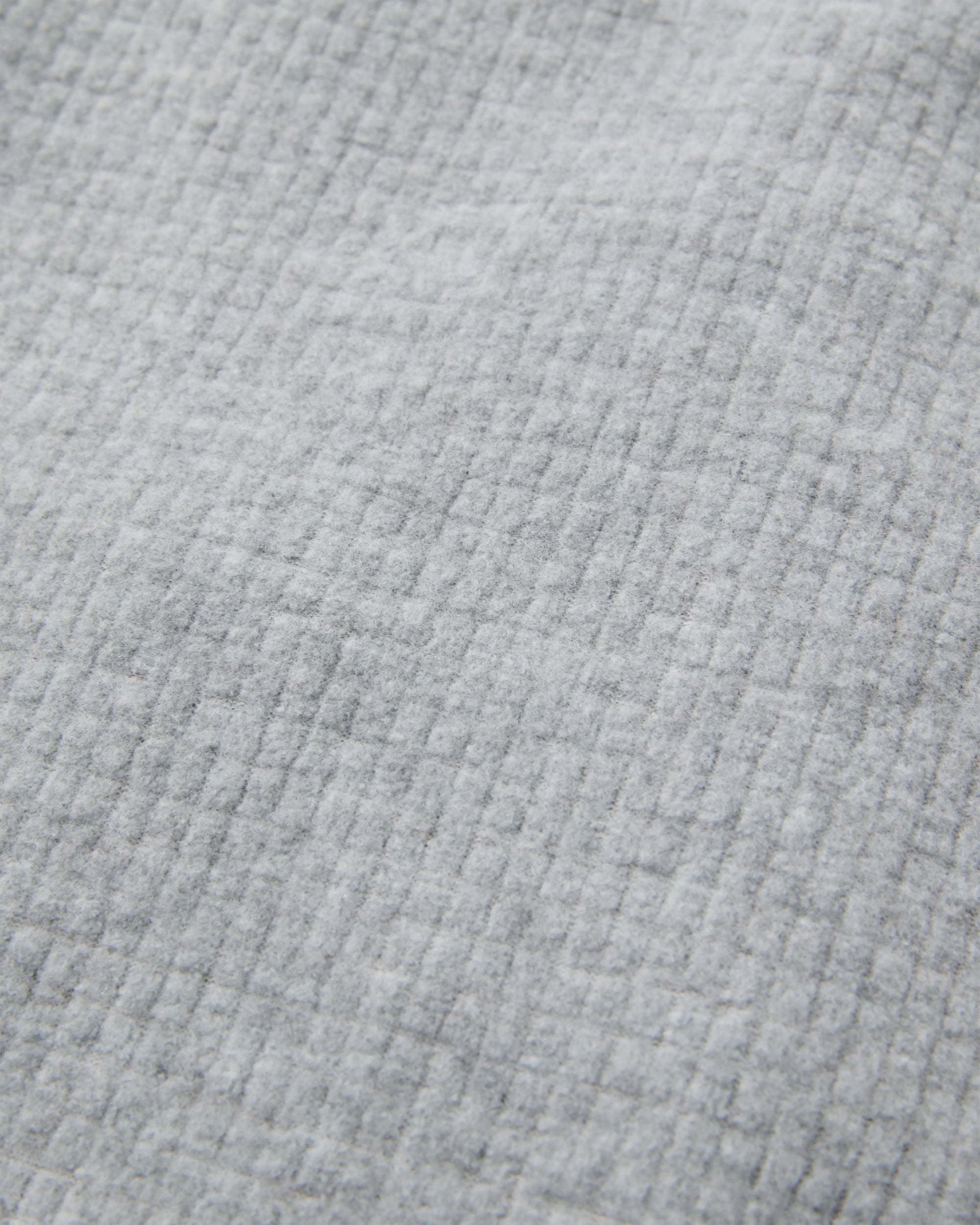 Forestscape Recycled Grid Fleece Crew - Grey Marl - Flatlay